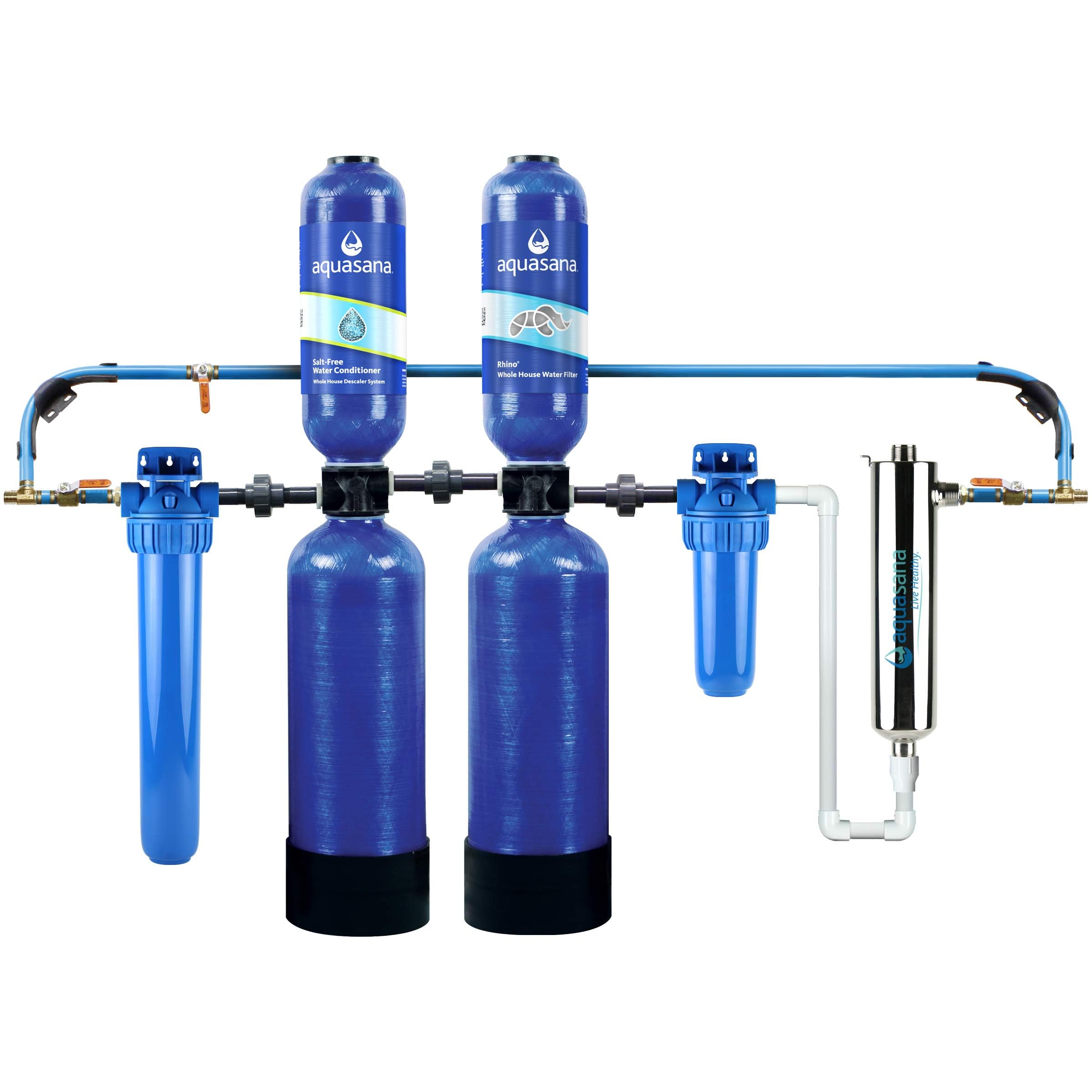 Aquasana Whole House Water Filter System | 1,000,000 Gallons | Salt-Free Softener Alternative | UV, Carbon & KDF | Tackl