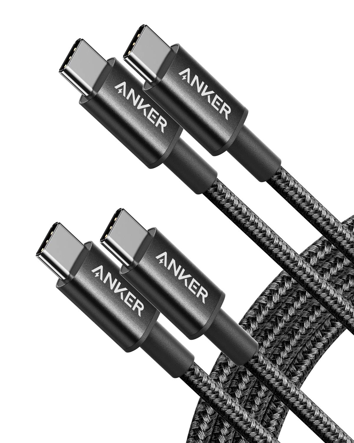 Anker USB C to USB C Cable, Type-C 60W Fast Charging Cable (6 FT, 2Pack) for iPhone 17 Series, iPad mini 6 and More (Bla
