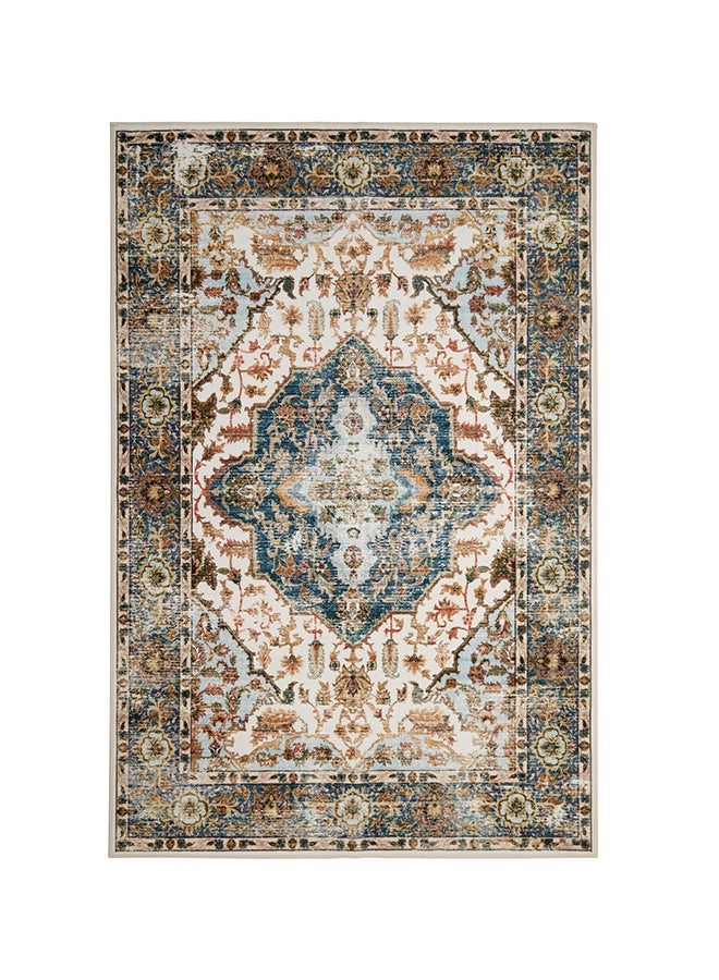 Noon East Carpet Rug Anti-Slip-  Size- 153 x 214 cm - 5x7 ft | Royal Heritage Design | Color- Olive 