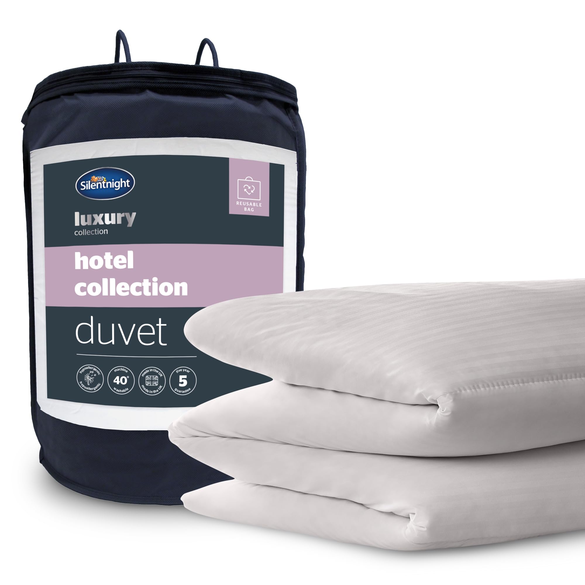 Silentnight Hotel Collection 10.5 Tog Double Duvet - Luxury Hotel Quality All Season Duvet Quilt Ideal for Spring, Summe