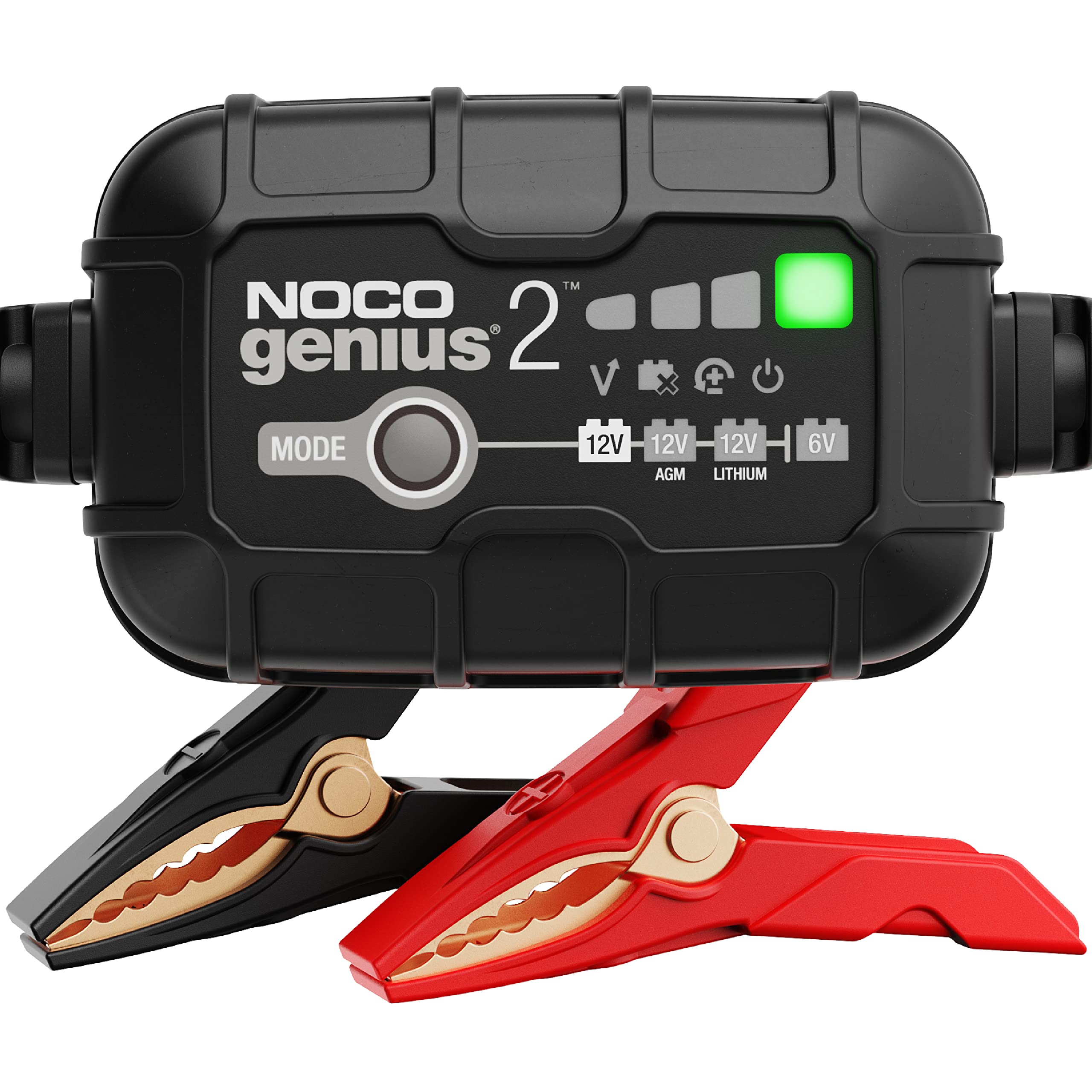 NOCO GENIUS2: 2A 6V/12V Smart Battery Charger – Automatic Maintainer, Trickle Charger & Desulfator with Overcharge Prote