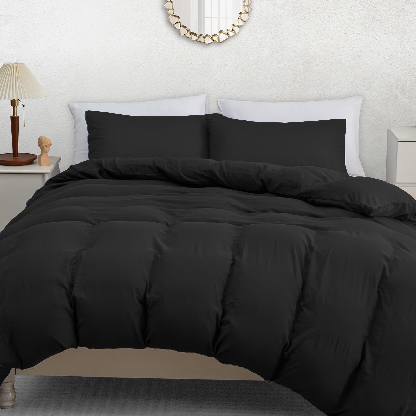 Pamposh Double Duvet Set - Pre-Washed Microfibre Bedding Set for Added Softness & Comfort - Lightweight Premium Quilt Co