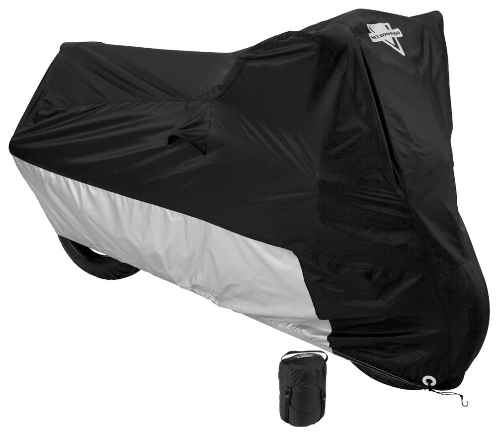 Nelson-Rigg Deluxe Motorcycle Cover, Weather Protection, UV, Air Vents, Heat Shield, Windshield Liner, Compression Bag, 