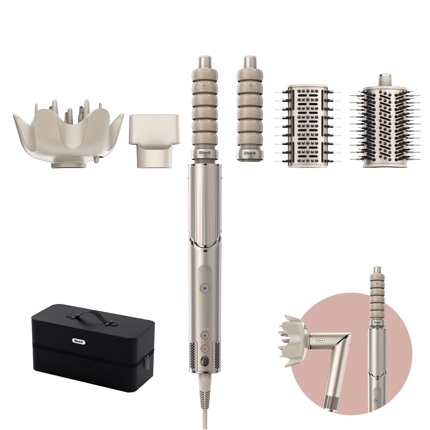 Shark FlexStyle Multistyler Air Styler & Hair Dryer with Auto-Wrap Curlers, Concentrator & Oval Brush Tool, No Heat Dama