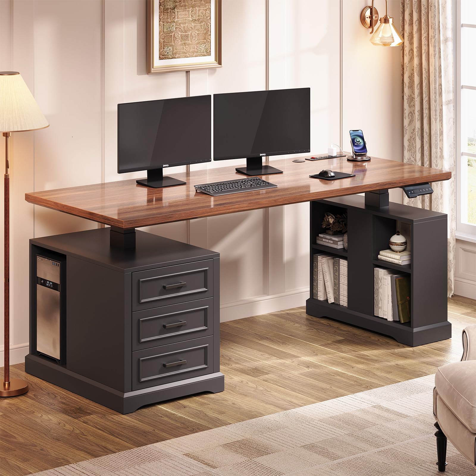 SEDETA Farmhouse Electric Standing Desk, 63