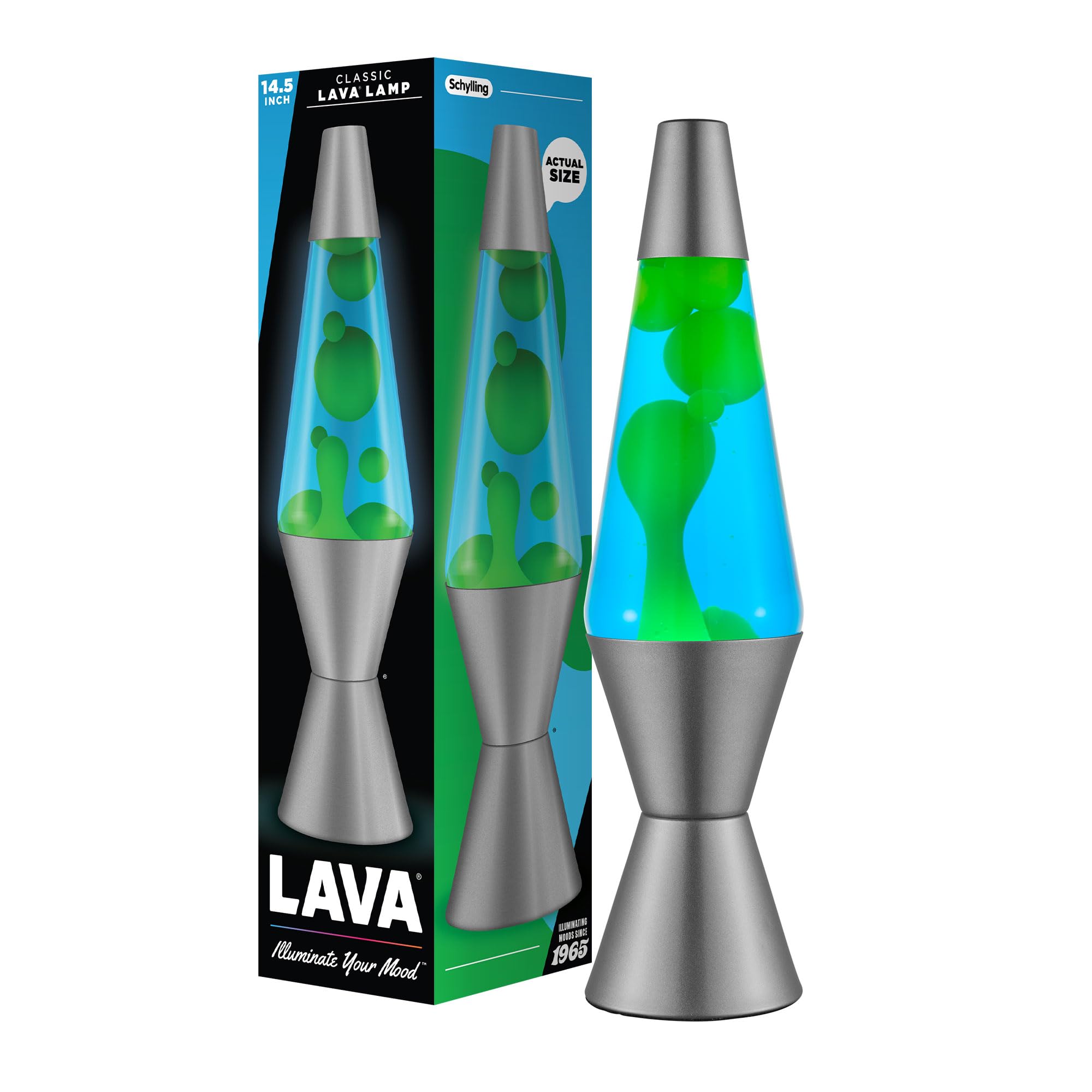 Lava® Lamp - 14.5" Deep Ocean - The Original Motion Light - Yellow/Green Wax and Blue Liquid - Item 