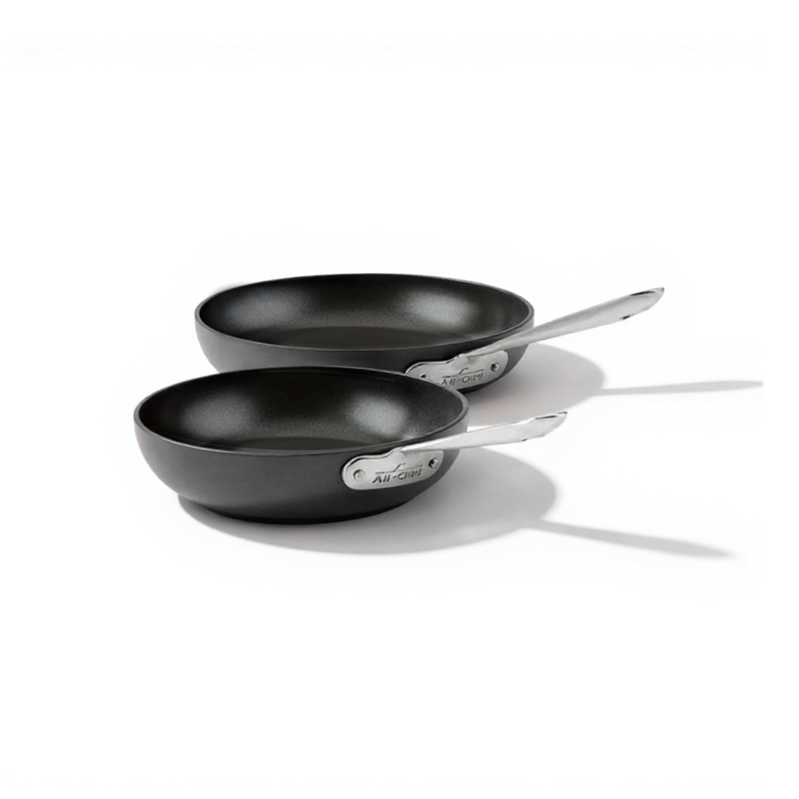 All-Clad HA1 Hard Anodized Non Stick Fry Pan Set 2 Piece, 8, 10 Inch, Induction, Oven Broiler Safe 500F, Pots and Pans S