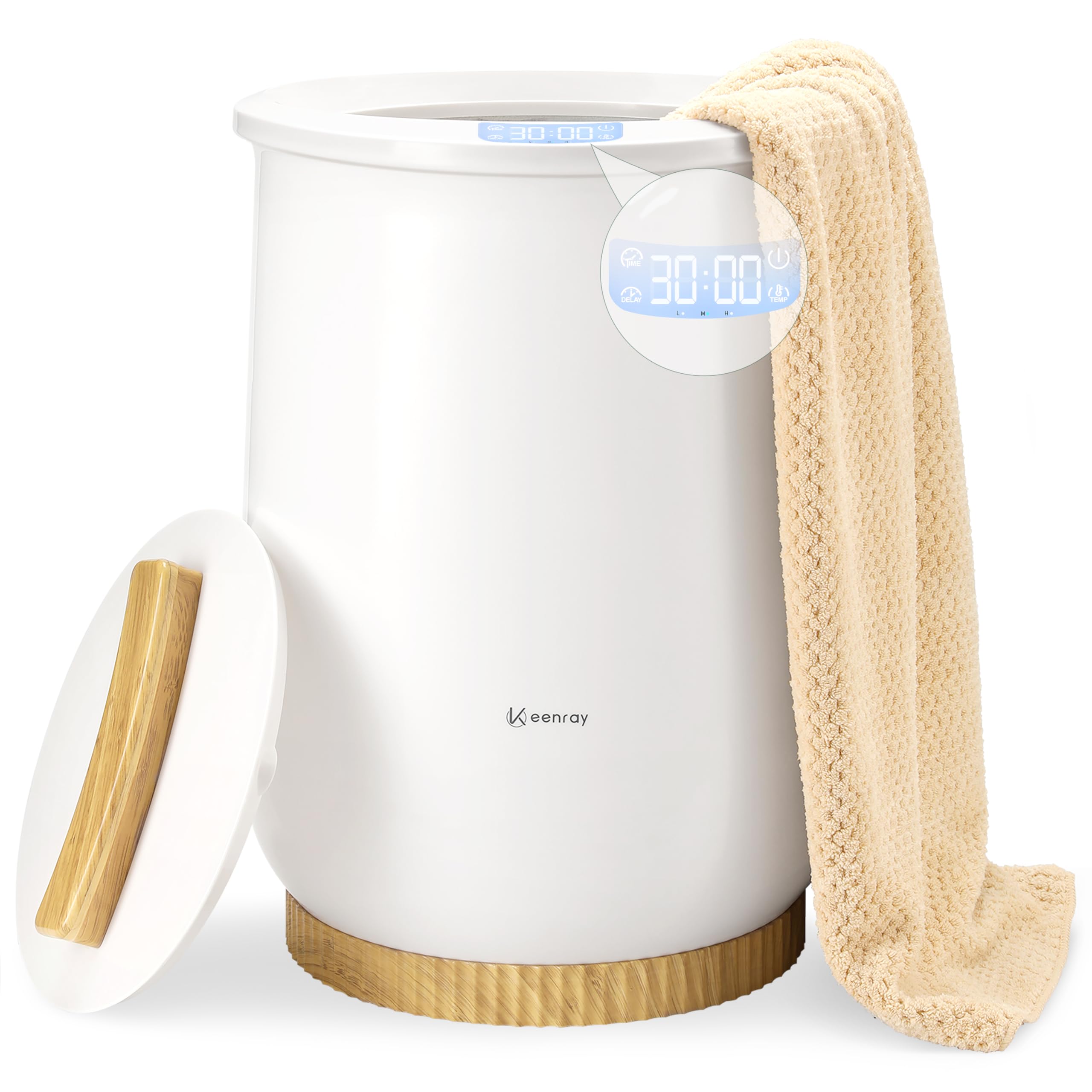 Keenray Towel Warmer, Large Towel Warmers for Bathroom with 4 Heat Timer and Up to 24 Hour Delay Tim