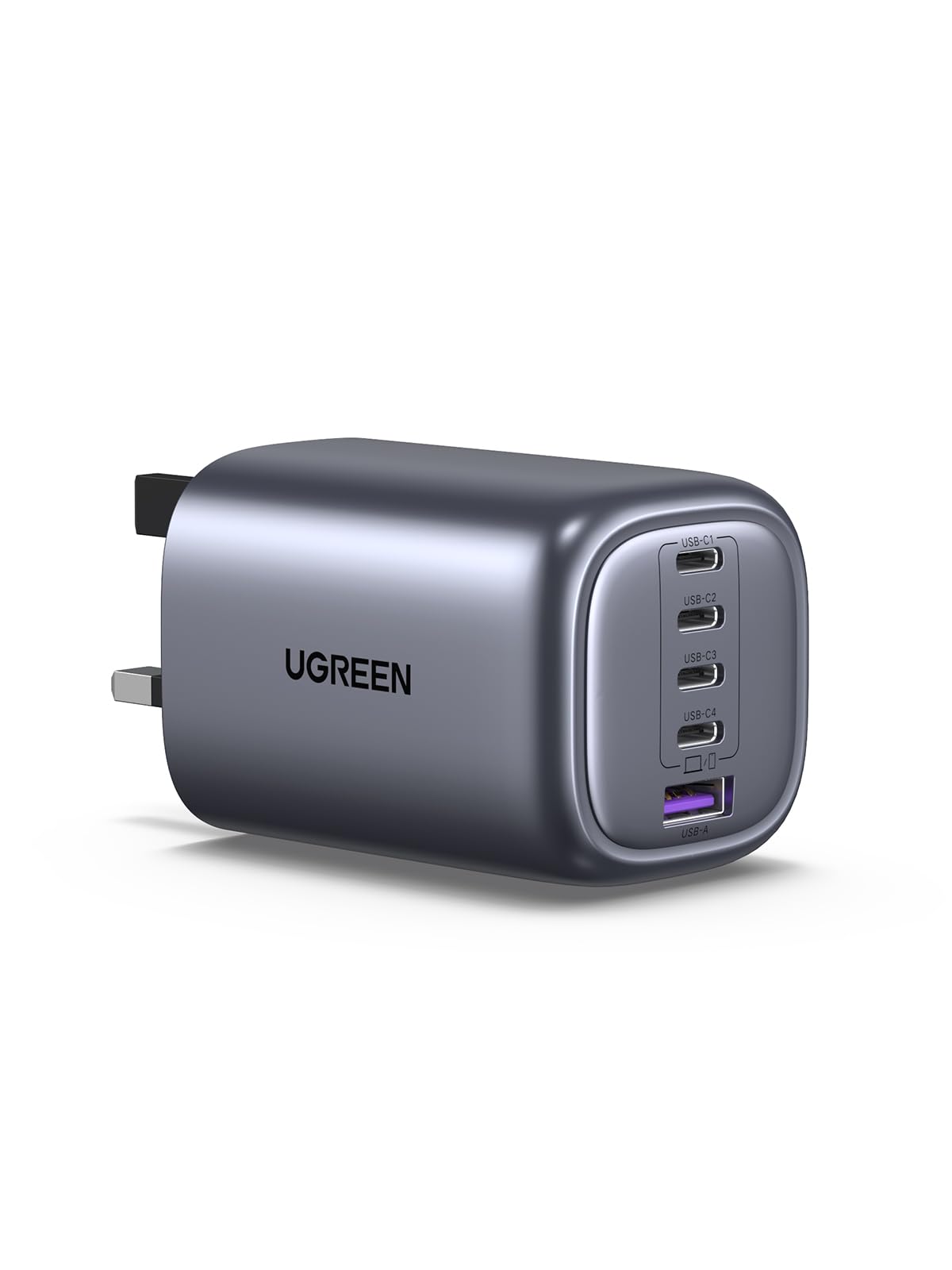 شاحن من يوجرين بمنفذ USB متوافق مع آيفون 16 و15 وجالاكسي S24 بـ5 منافذ 100 واط مع شحن سريع وتقنية Ga
