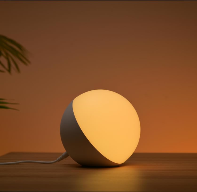 مصباح طاولة ذكي، مصباح مكتب قابل للتعتيم مع تطبيق / تحكم صوتي، مصباح LED RGB متغير اللون، مصباح ليلي لغرفة النوم متوافق