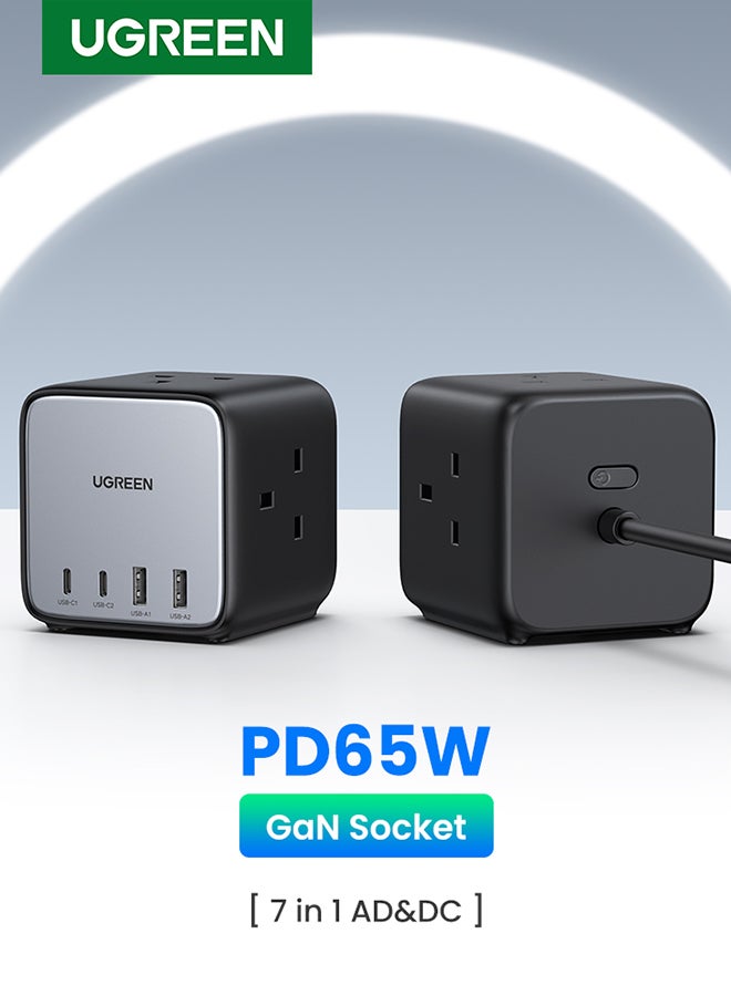 Ugreen Nexode GaN 65W USB C Charger 7 in 1 DigiNest Cube Charger Station 4 Port USB Fast Charger Plug Multiple Power Str