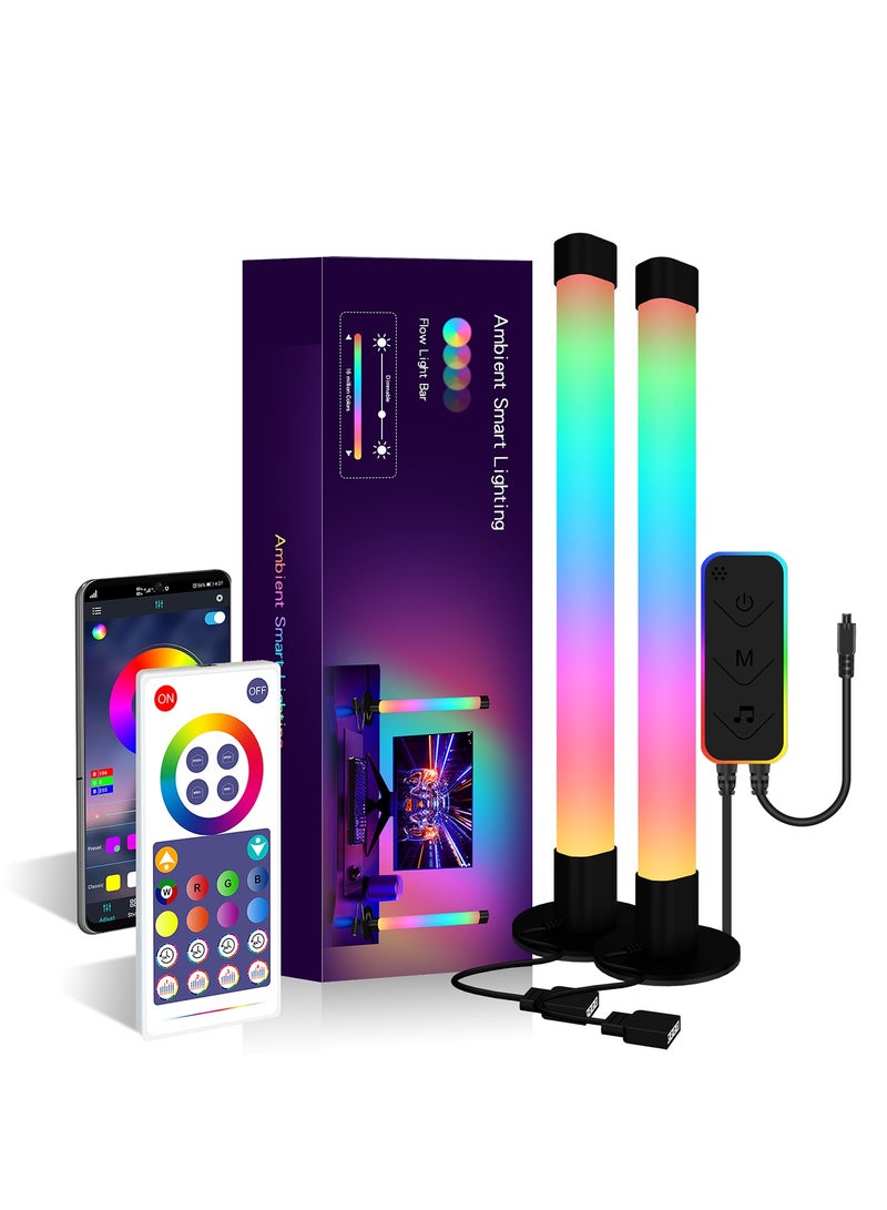 2Pcs RGB Floor Lamp for Living Room APP Smart Music Sync Color Changing LED Lights Bedroom Colorful Decoration Lamp Soft