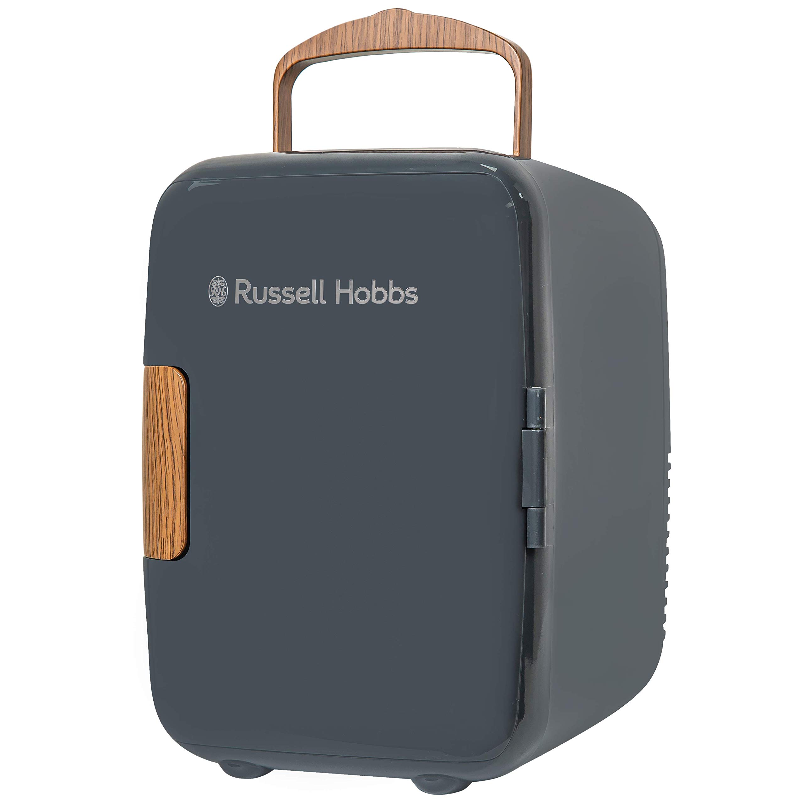 Russell Hobbs RH4CLR1001SCG 4L/6 Can Mini Portable Cooler & Warmer for Drinks, Cosmetics/Makeup/Skincare, AC/DC Power, S