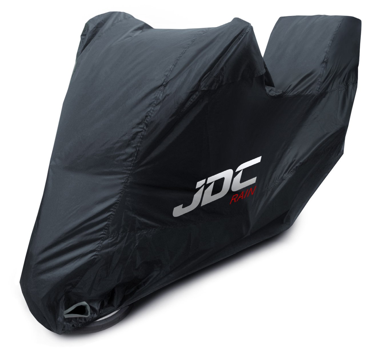 JDC Motorcycle Cover Waterproof - Black - RAIN - XL Tall Top Box