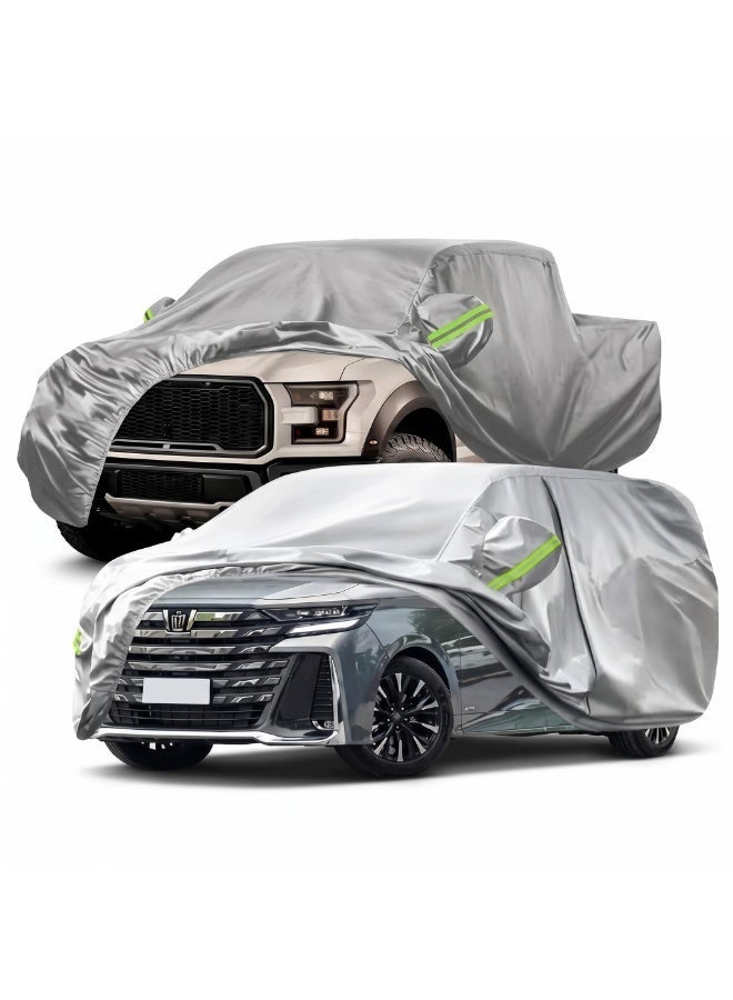 SKT Shiketro YXXL Size Car Cover for SUV/MPV/Pickup Truck, All Weather Waterproof Car Cover with Ref