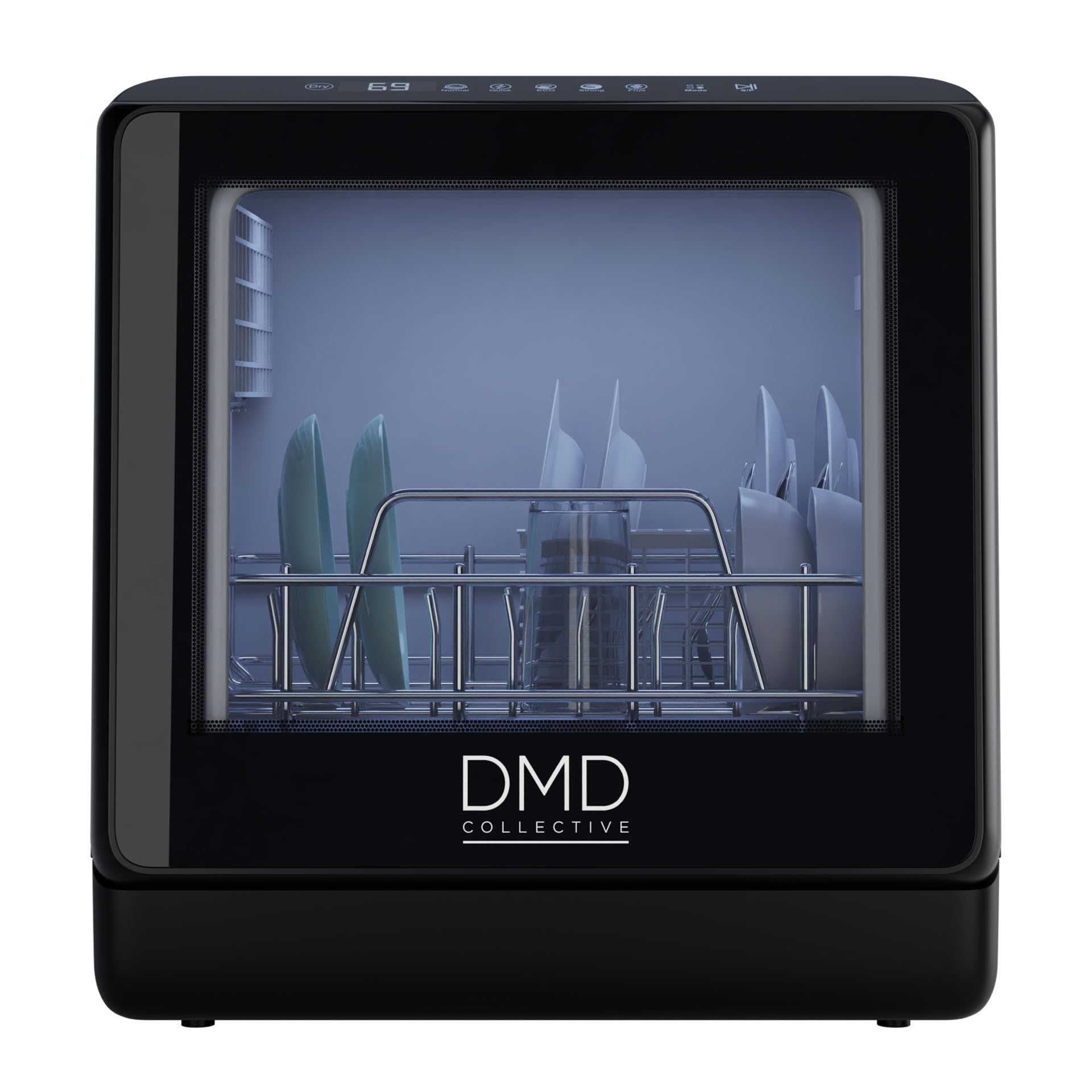 DMD® | Mini Table Top Dishwasher, Touch Screen Countertop Dishwasher | 6 Programmes | 5L Built-In Water Tank & Mains Inl
