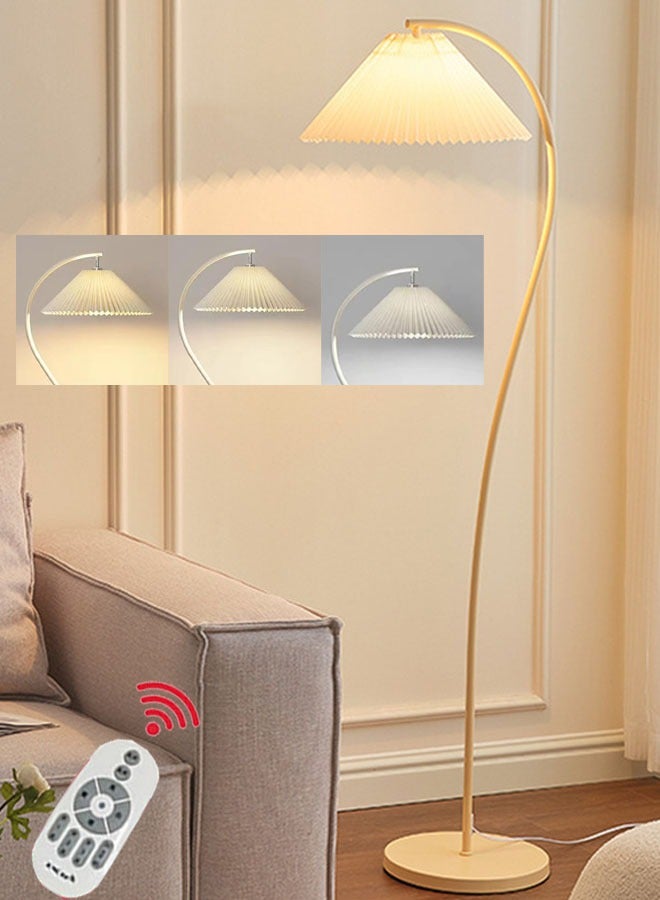 VUCATIN Floor Lamp for Living Room Standing lamp with 3 Color Temperatures Linen lampshade Standing 