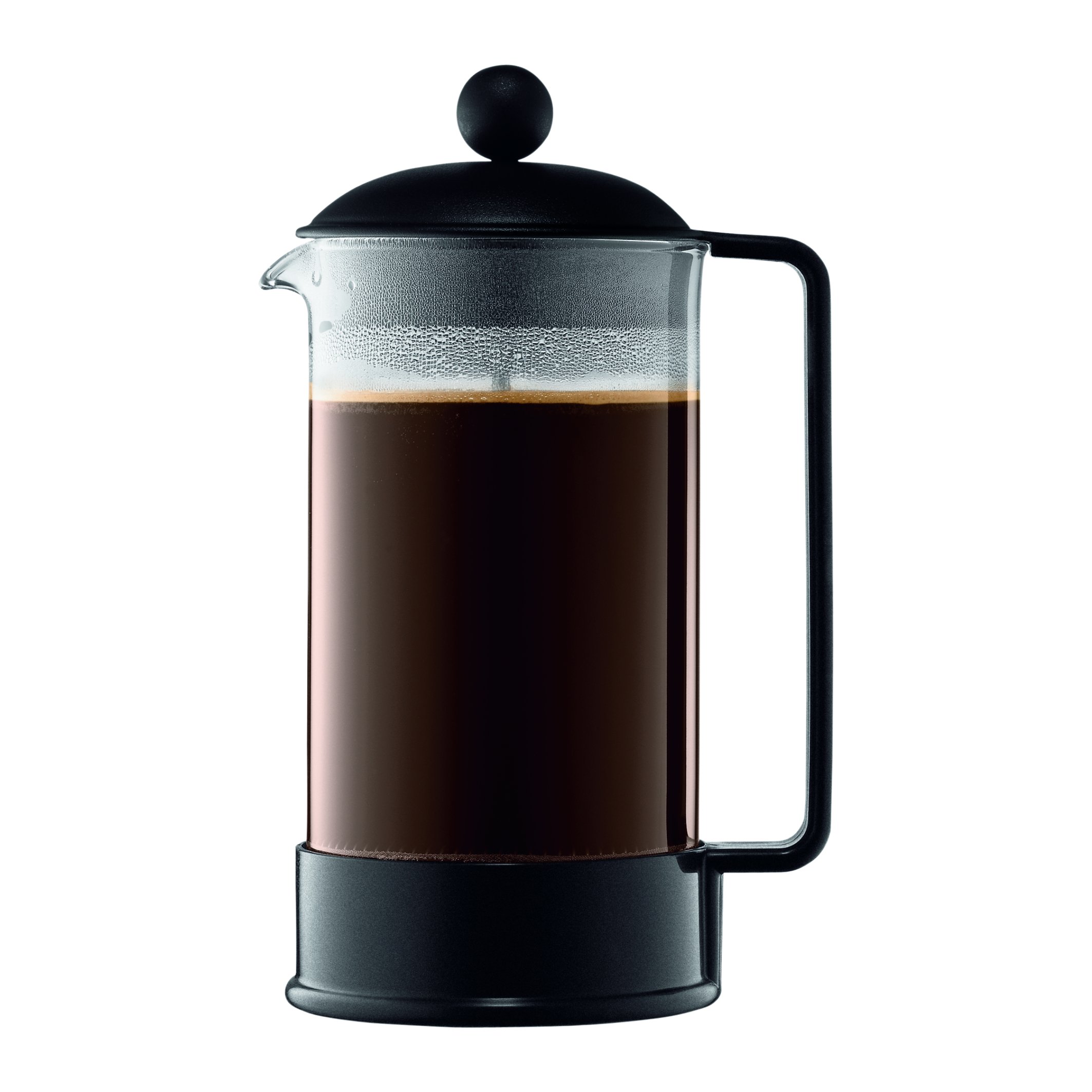 Bodum 34oz Brazil French Press Coffee Maker, High-Heat Borosilicate Glass, Black - Made in Portugal