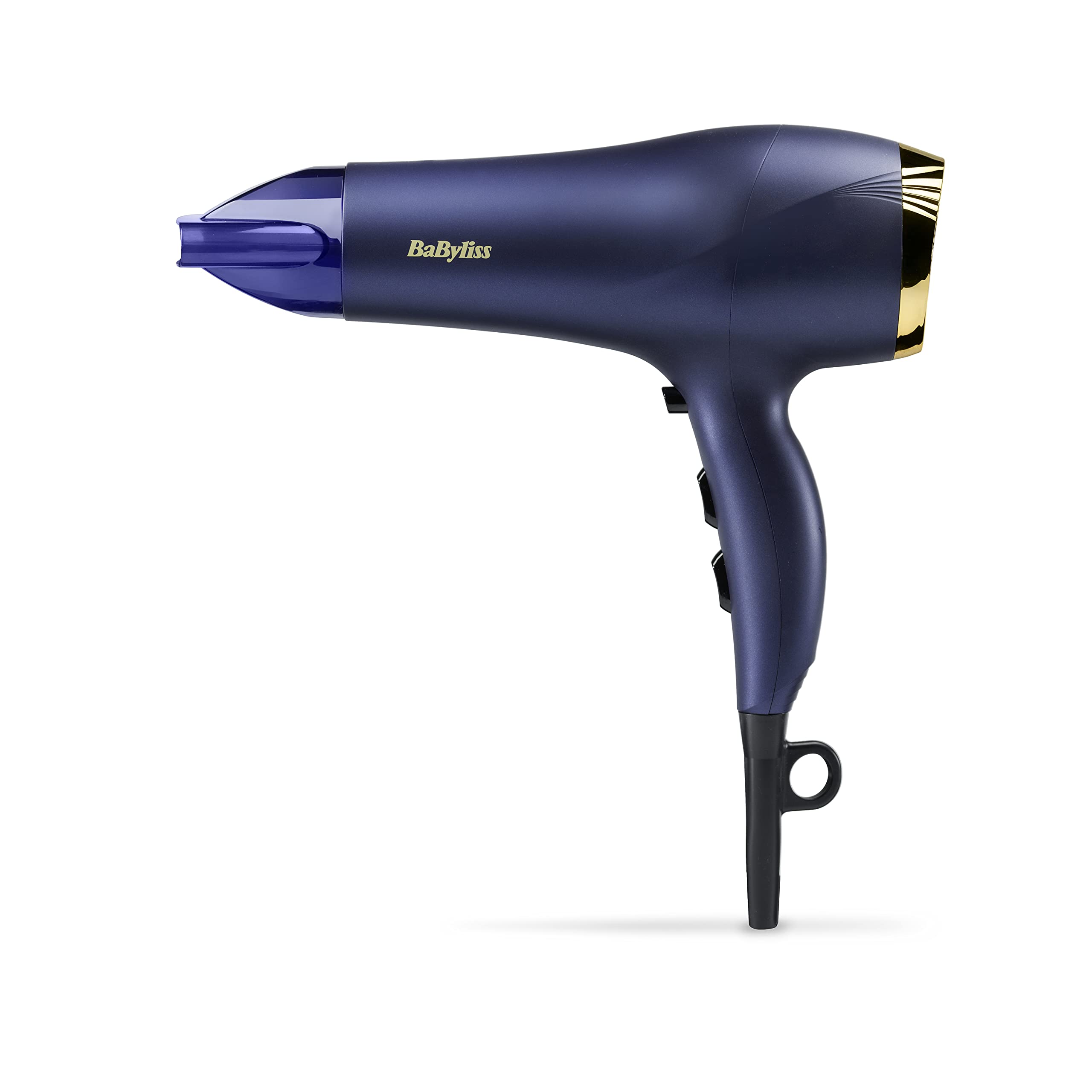 BaByliss Midnight Luxe Hair Dryer - Powerful 2300W Blow Dryer, Ionic Frizz-Control, Fast Drying, Professional and Lightw
