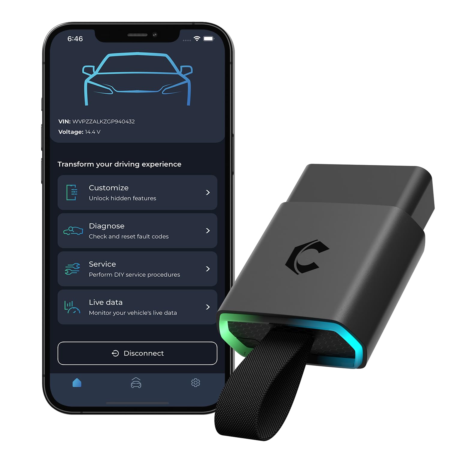 ماسح ضوئي وتطبيق OBD2 بتقنية البلوتوث من كاريستا ايفو - اداة تشخيص الماسح الضوئي للسيارة وقارئ رموز مع إمكانية الوصول إل