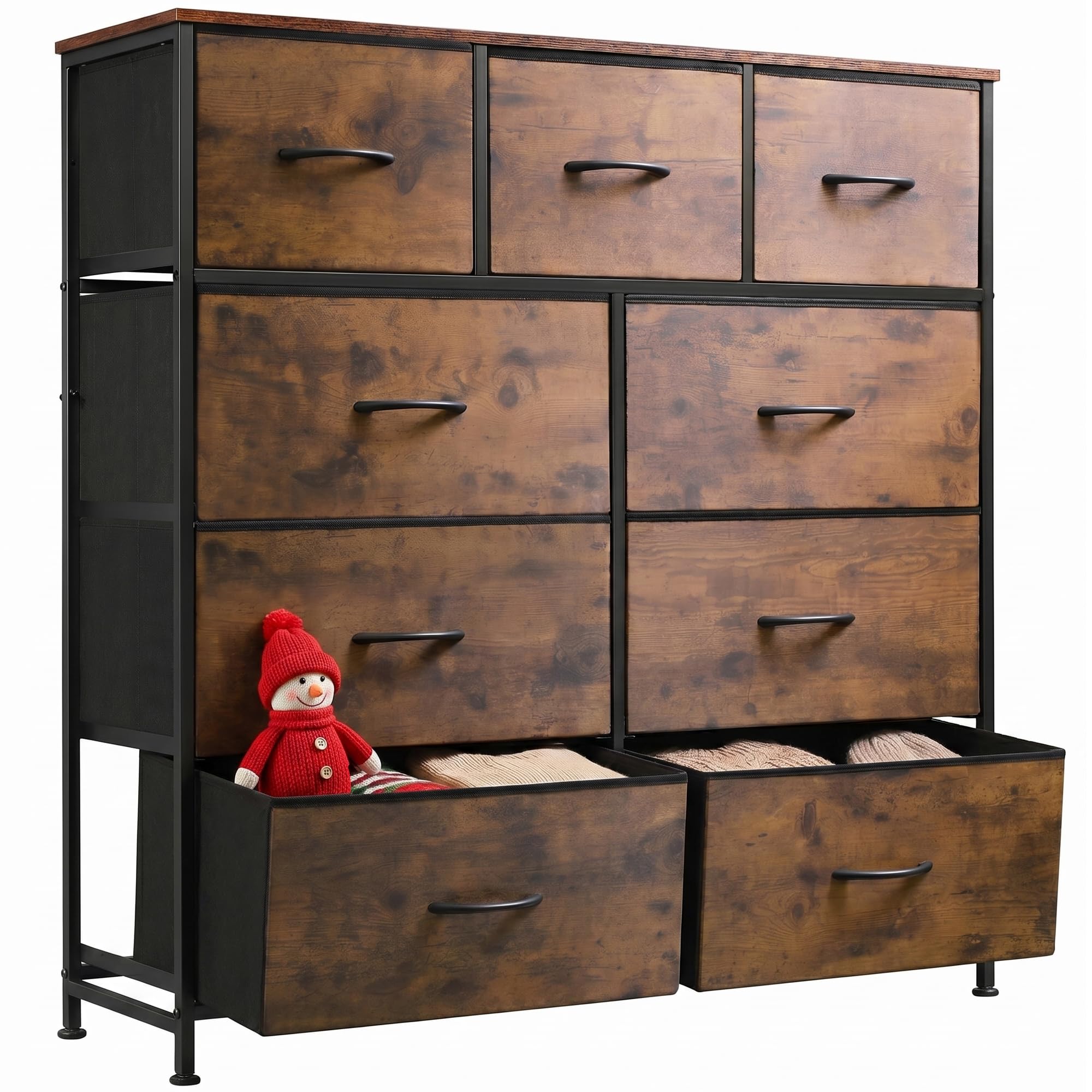 WLIVE 9-Drawer Dresser, Fabric Storage Tower for Bedroom, Hallway, Entryway, Closet, Tall Chest Orga
