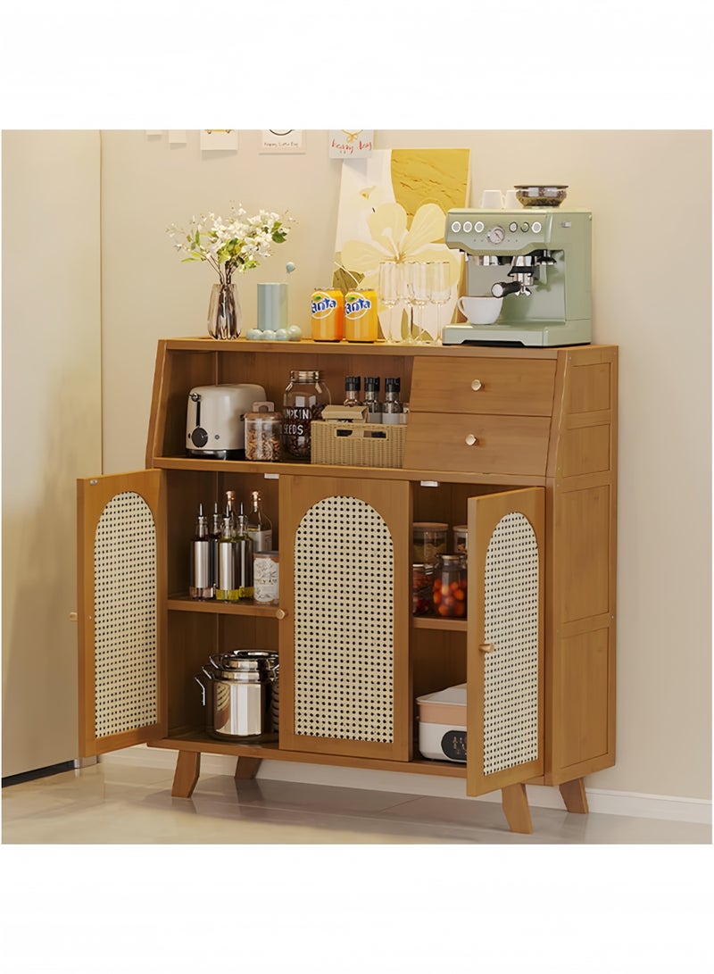 GGEROU Kitchen Pantry Storage Cabinet with Drawer Freestanding Pantry Cabinets Sideboard Wood Storage Cabinet Small Entr