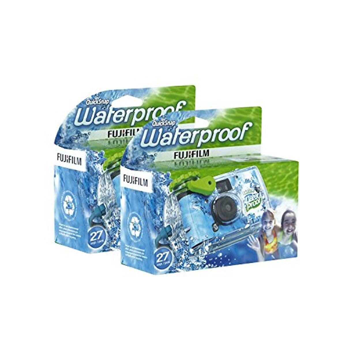 Fujifilm QuickSnap 800 Waterproof 35mm One-Time-Use Disposable Camera, 27 Exposures 2-Pack