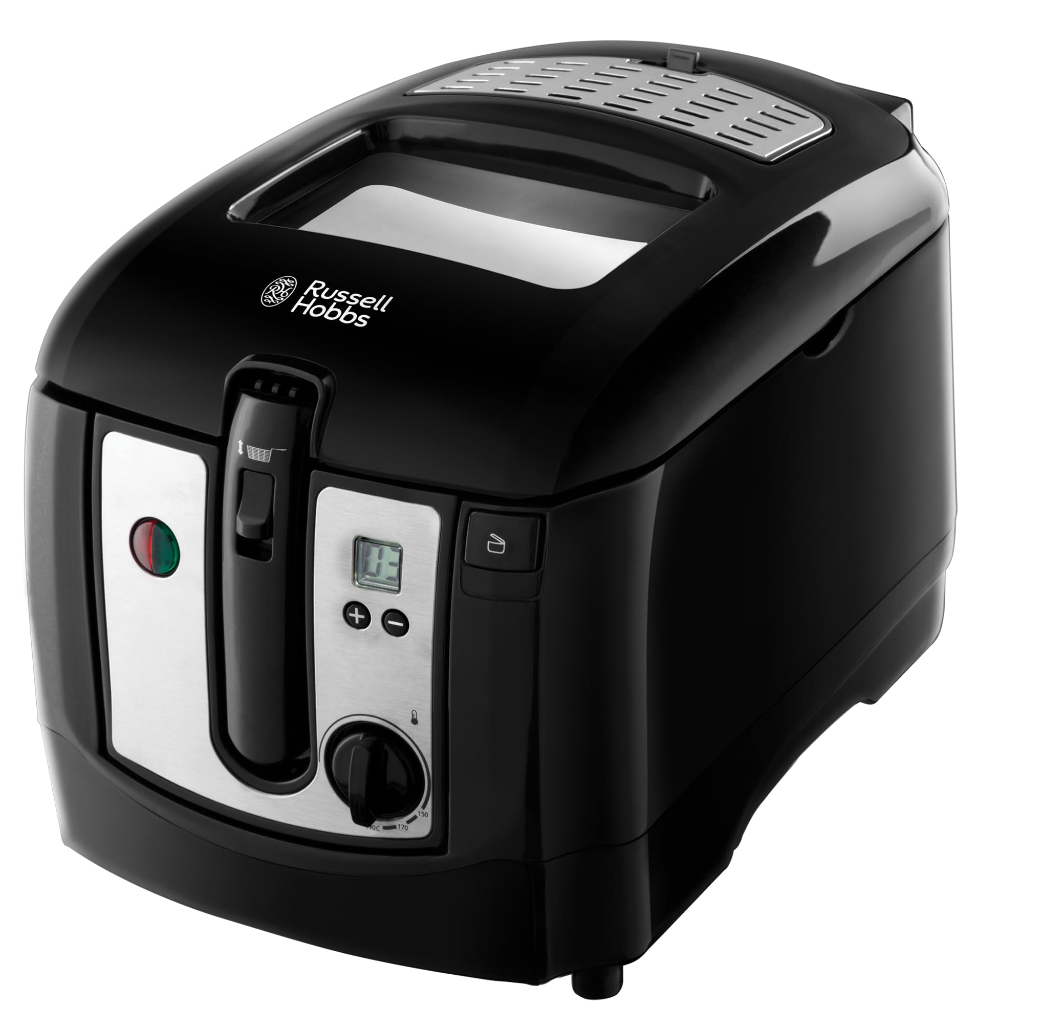 Russell Hobbs Electric Deep Fat Fryer, 3L Capacity/can Cook 1.2kg Food, Digital Timer, Large Observation Window, Non-Sti