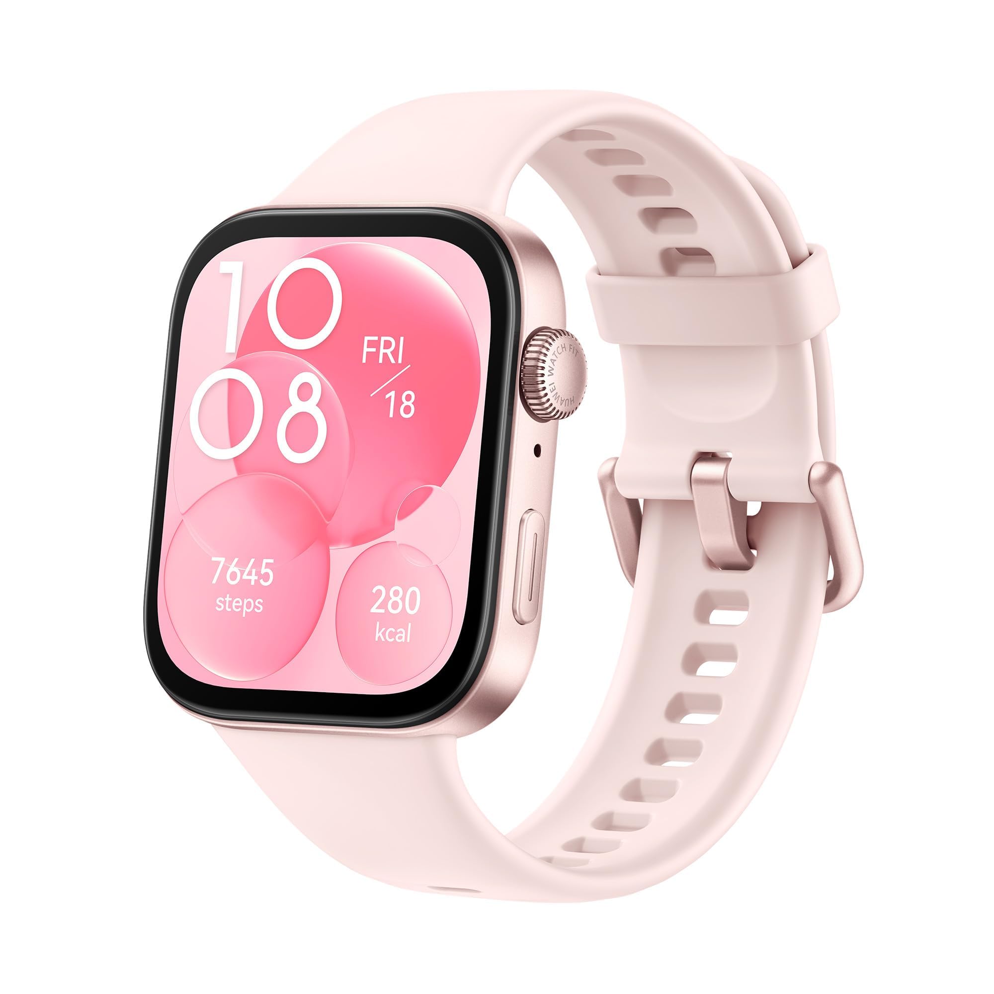 HUAWEI WATCH FIT 3 Smart Watch for Men Women, GPS Smartwatch, Pink strap | Bluetooth Calls, iOS & Android, Up to 10 Days