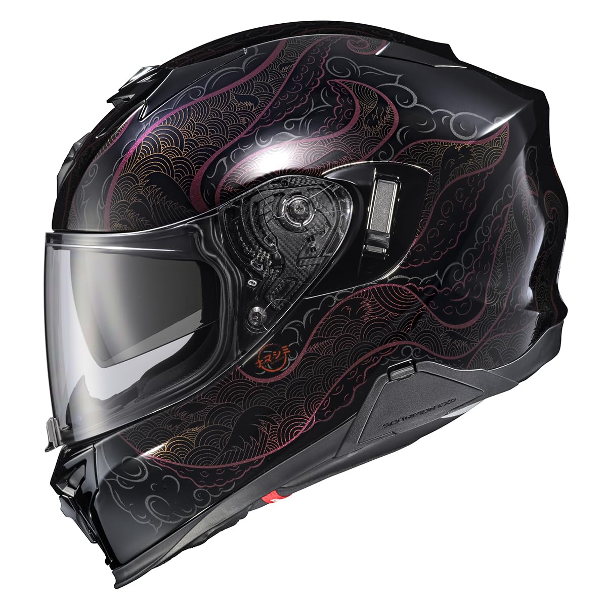 ScorpionEXO T520 Full Face Touring Motorcycle Helmet with Bluetooth Ready Speaker Pockets DOT ECE Approved Nama-Shimi (B