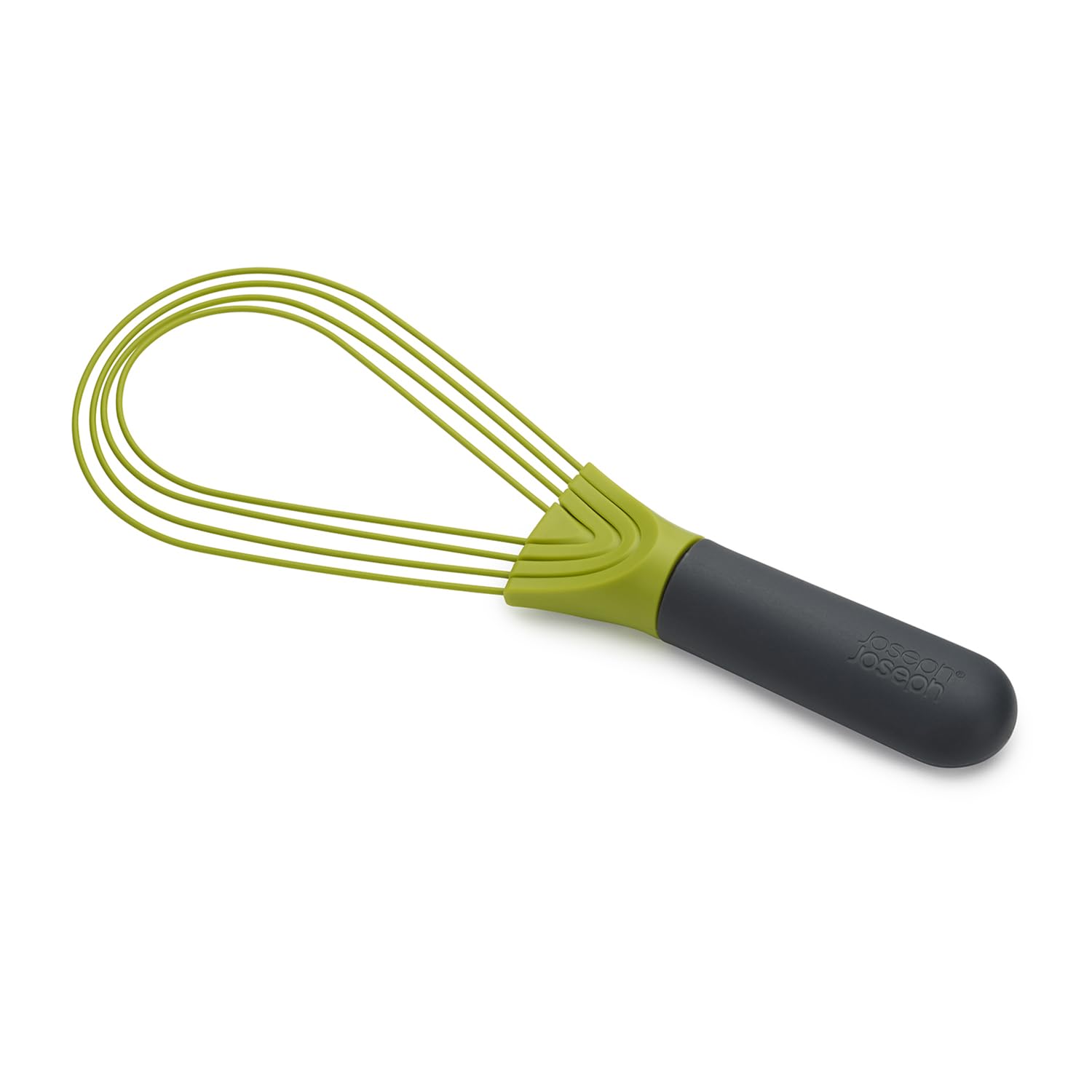 Joseph Joseph Twist Whisk- 2 in 1 - flat and balloon whisk - Suitable for non-stick cookware, Silicone, Grey / Green