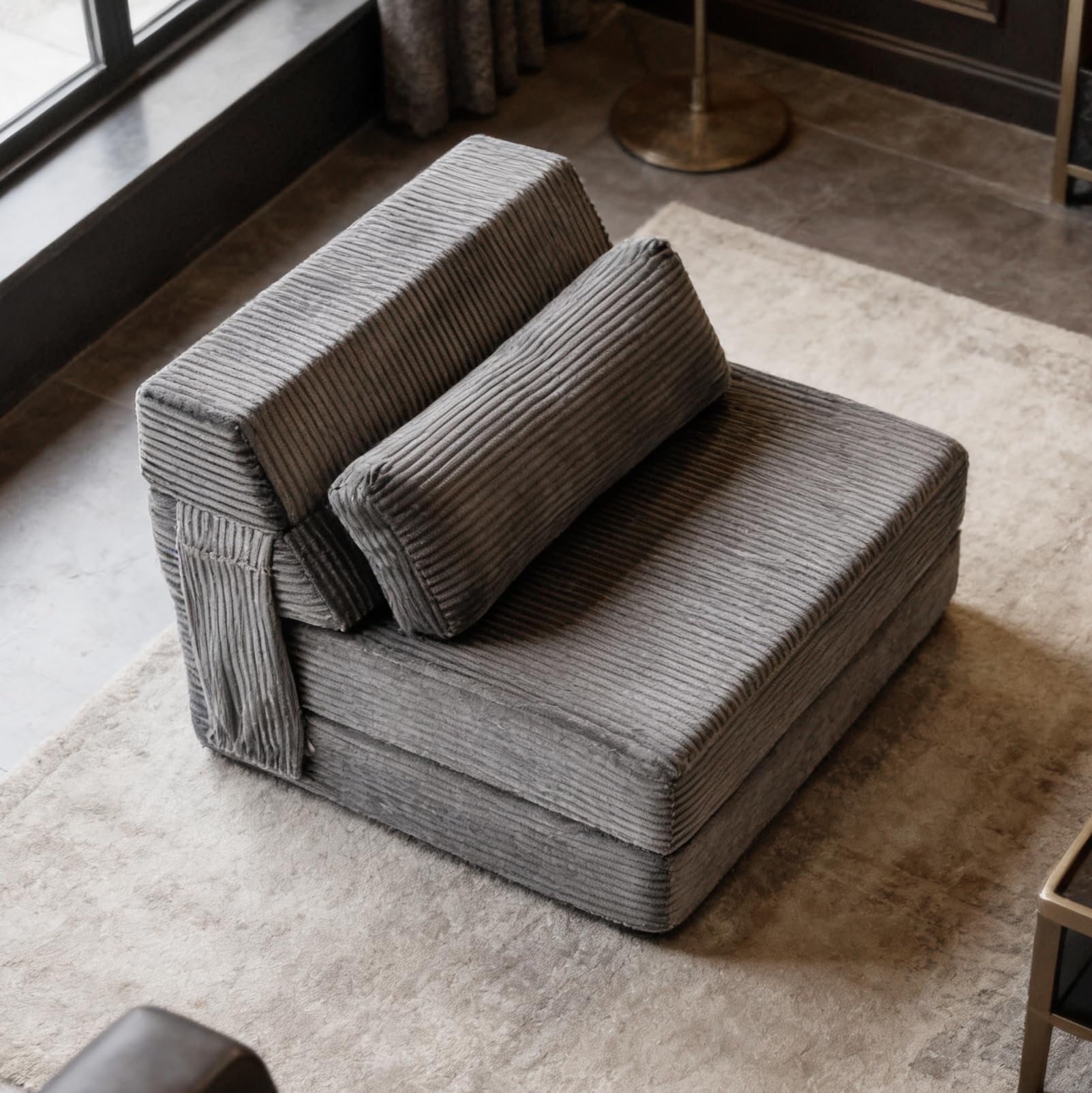 Foldable Sofa Bed with Pillow, Comfy Floor Futon Mattress Lounge Sofa for Adults, Single Size, Floor Lounge Sofa for Hom