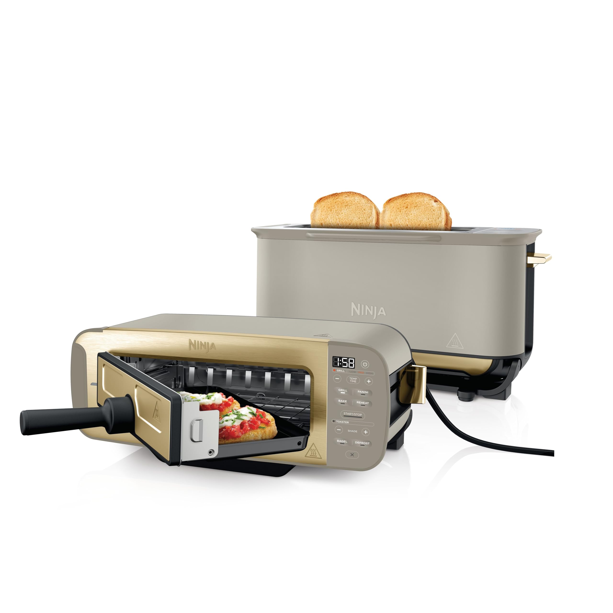 Ninja Foodi 3-in-1 Toaster, Grill and Panini Press with Flip Design, 7 Cooking Functions, 7 Toast Shades, Includes Panin