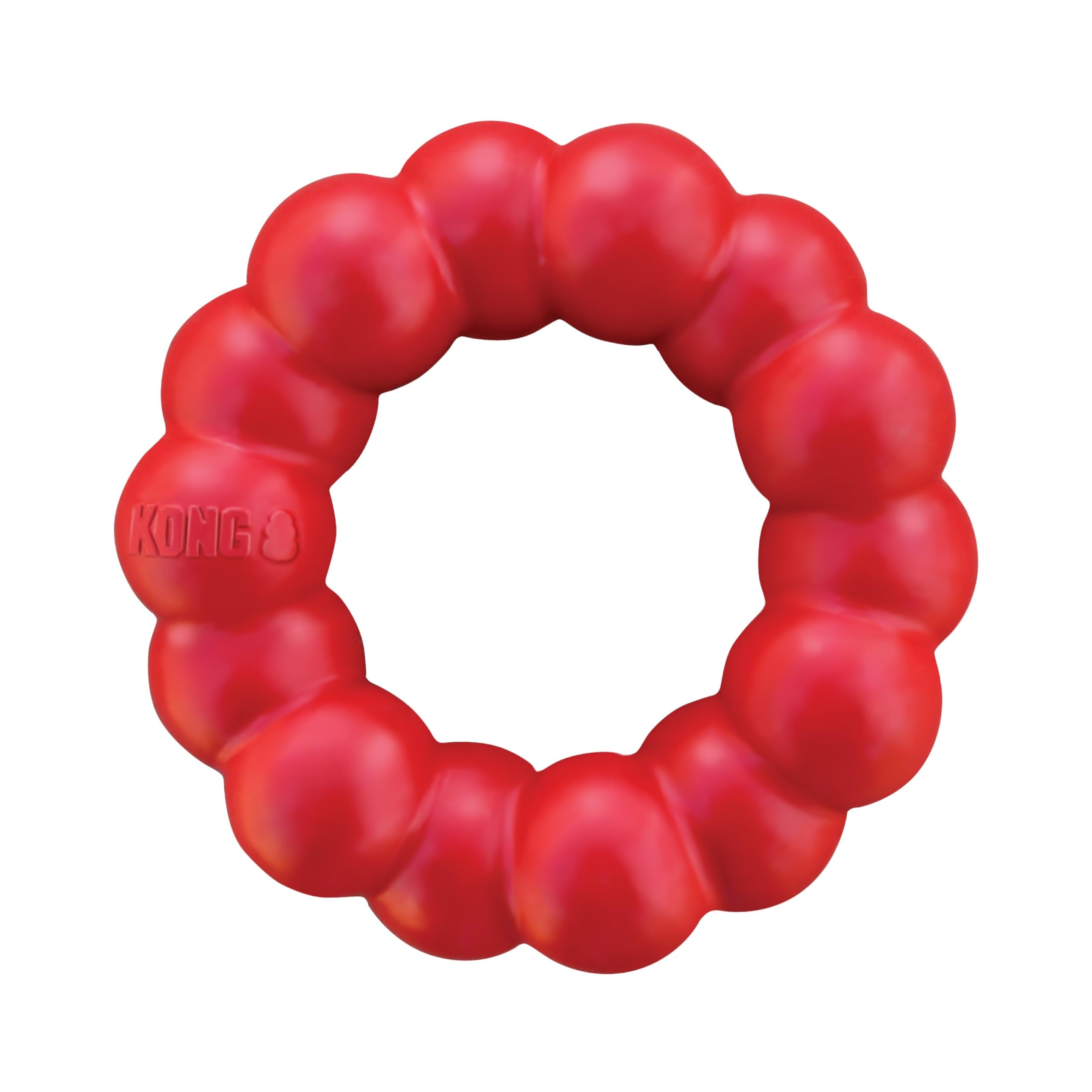 KONG Ring - Natural Rubber Ring Toy for Healthy Chewing Habits - Chew Toy Supports Dog Dental Health - Dog Toy Supports 