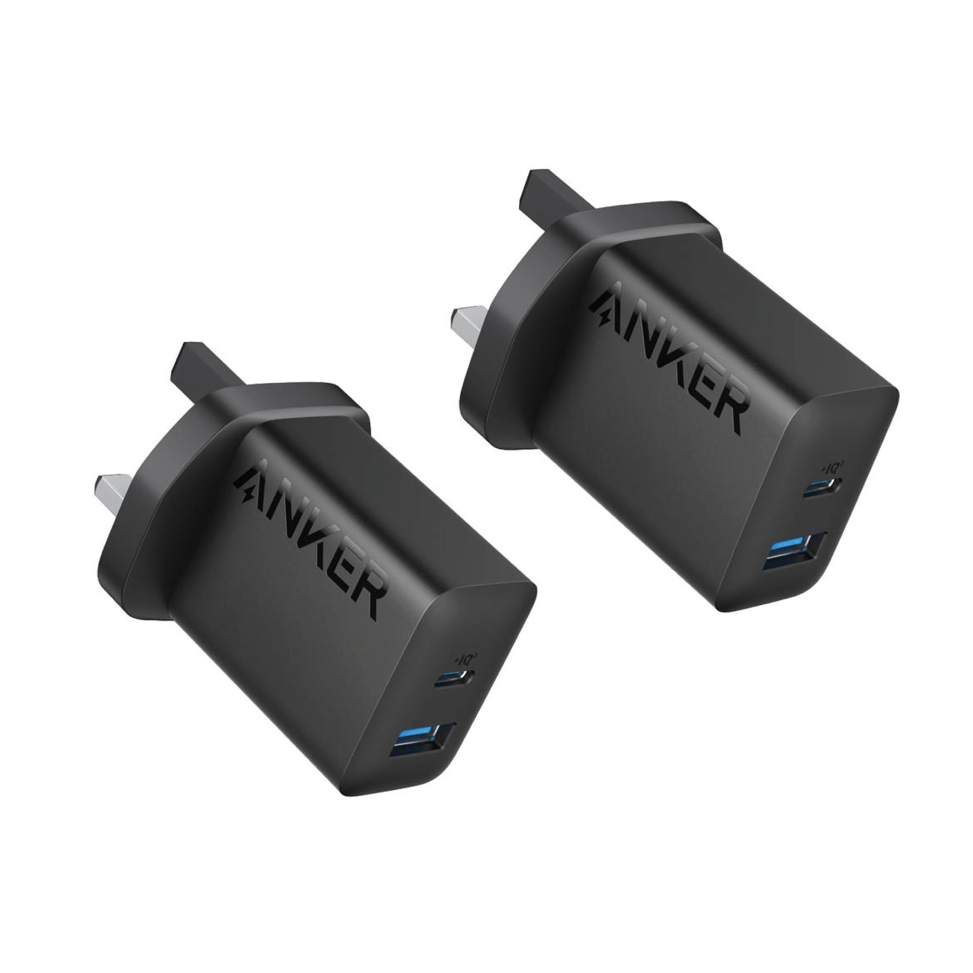 قابس نوع Anker USB C، شاحن آيفون USB سريع بمنفذ مزدوج 20 واط، شاحن USB C سريع للغاية، يتوافق مع أجهز