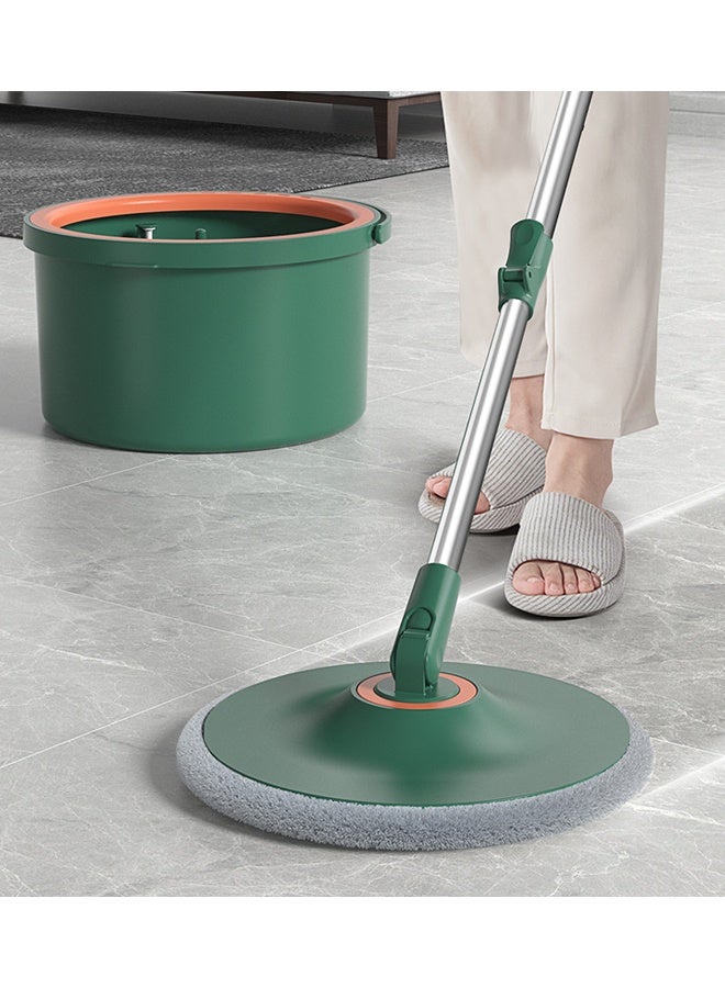 KLNAMAEAAN Spin Mop & Bucket Set with 2 Extra Replacement Heads | 360° Self-Wringing Floor Mop | Stainless Steel Handle 