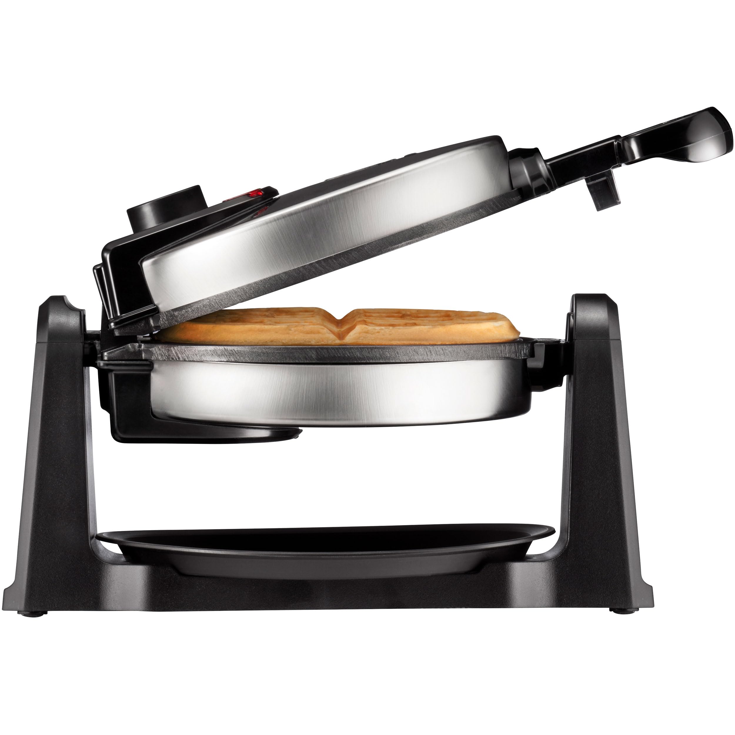 Chefman Rotating Belgian Waffle Maker, 180° Flip Iron w/ Non-Stick Plates, Adjustable Timer, Locking Lid, & Drip Plate, 