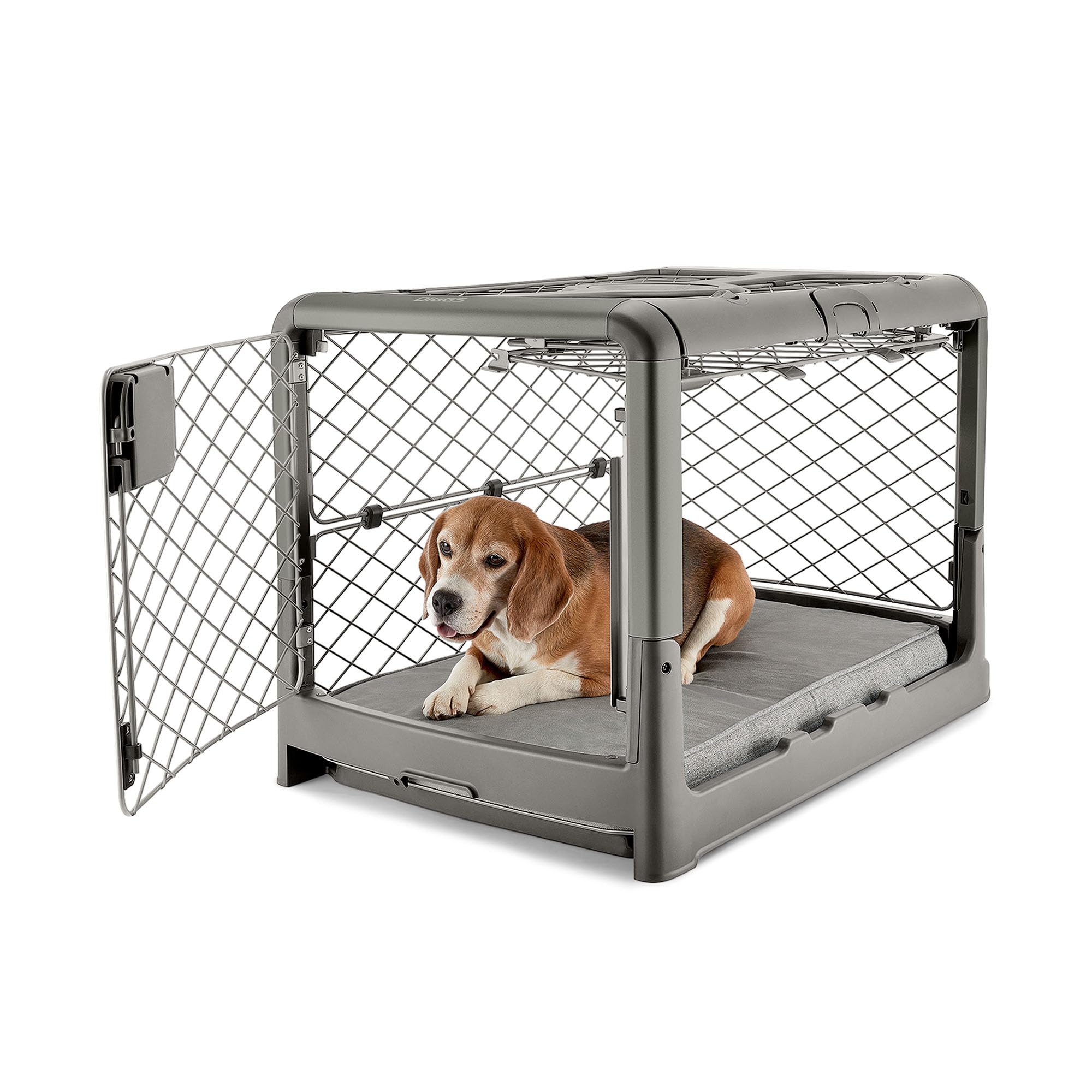 DIGGS Revol Collapsible Dog Crate with Wheels - Premium Portable Dog Crate - Safe, Stylish, and Convenient Indoor Kennel