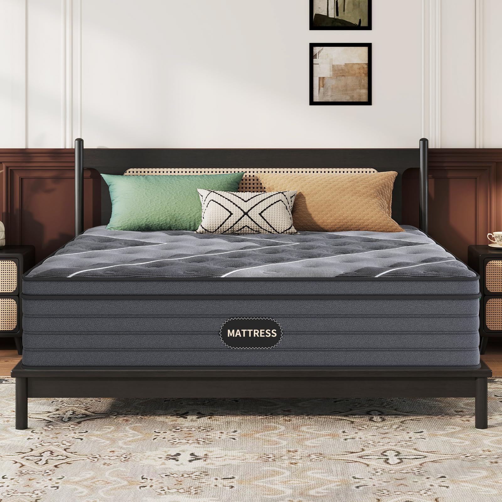 Full Size Mattress, 12 Inch Hybrid Mattress in a Box, Medium Firm with Gel Memory Foam & Pocket Coil