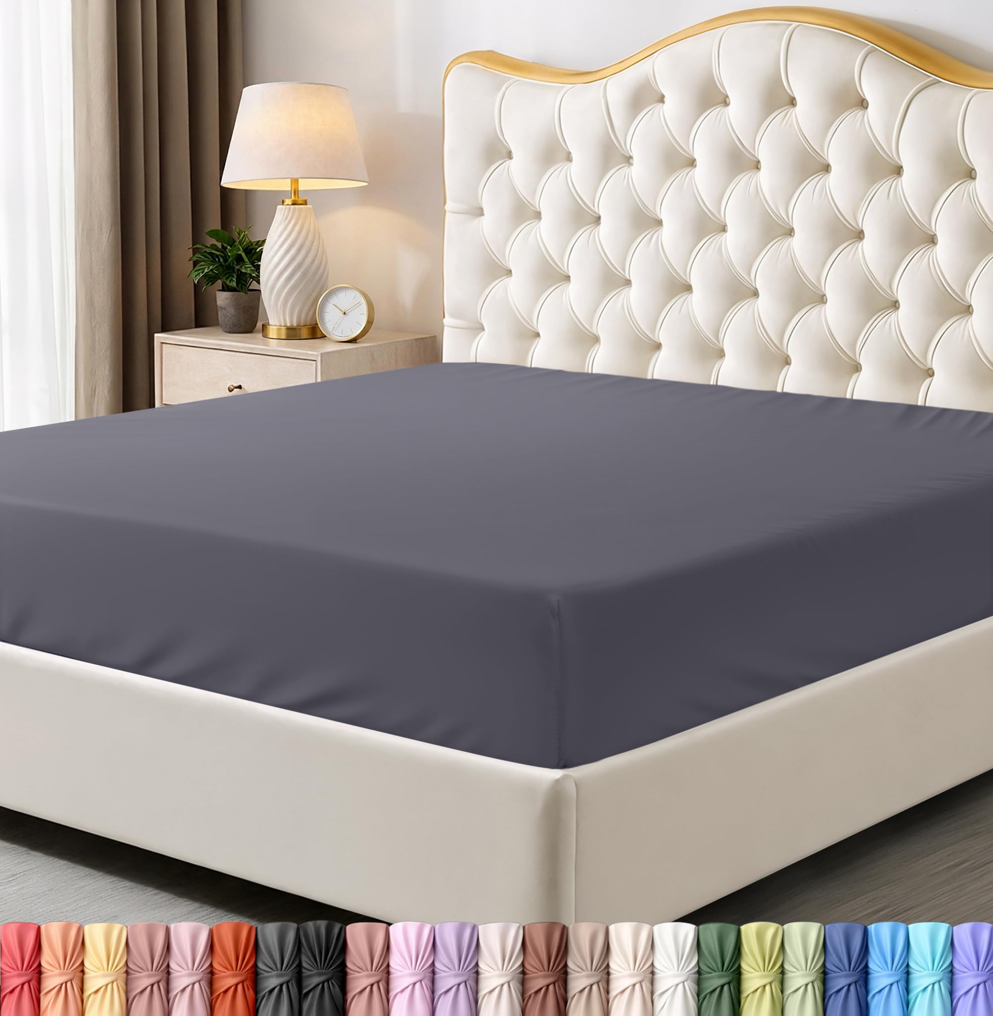 Utopia Bedding Queen Fitted Sheet - Bottom Sheet - Deep Pocket - Soft Microfiber - Shrinkage and Fade Resistant - Easy C