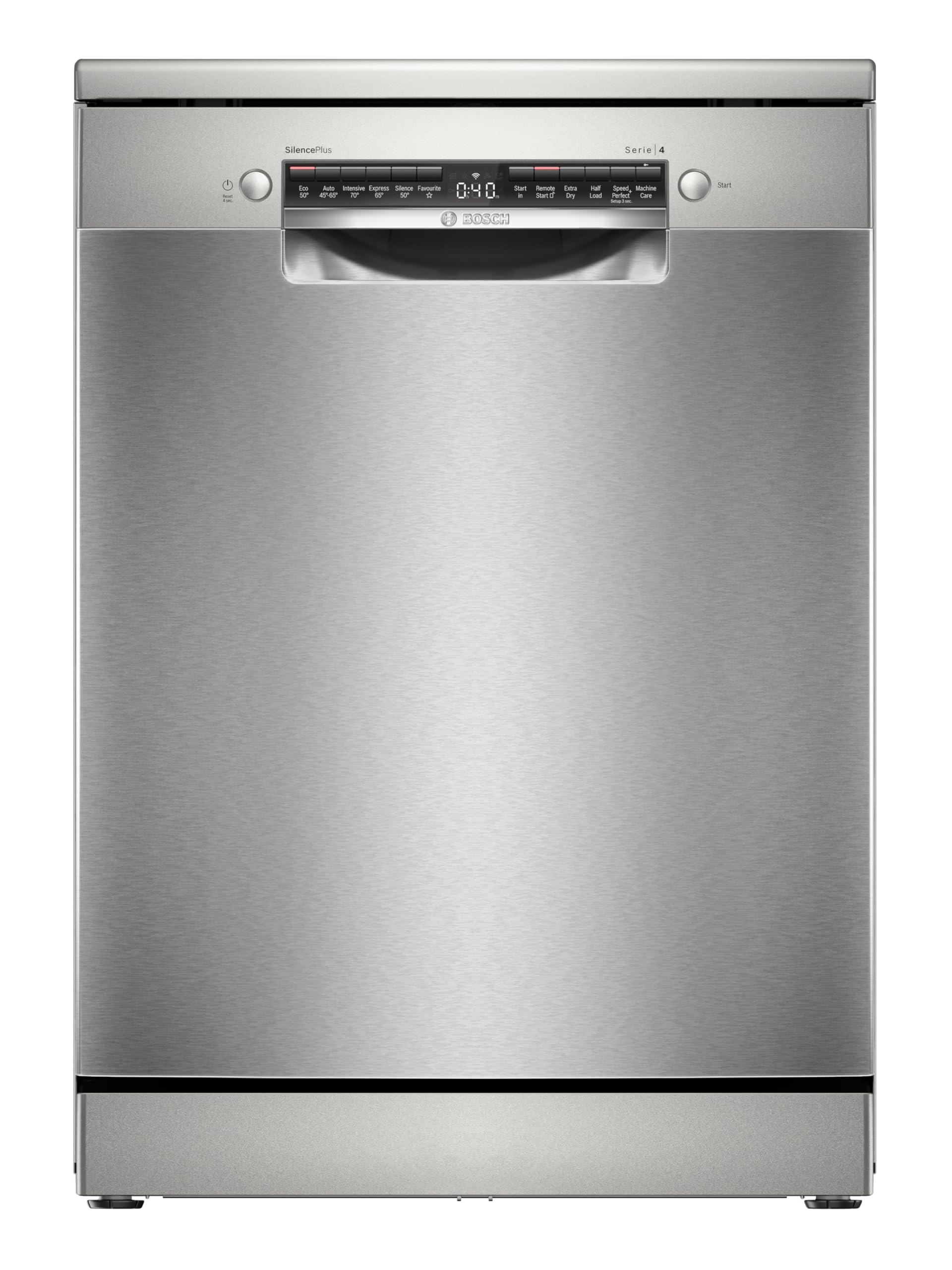 Bosch SMS4EMI06G Series 4, Free-Standing Dishwasher, B Energy Rated, 60 cm, 14 Place Settings, 9 Litre, ExtraDry, Silenc