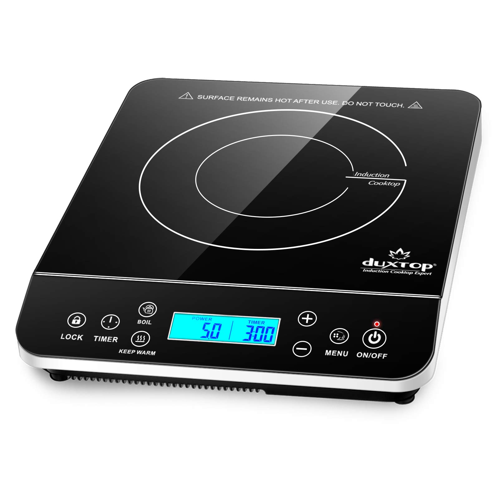 Duxtop Induction Hob, Induction Cooker Countertop Burner with LCD Sensor Touch 2100 Watts, 20 Temper