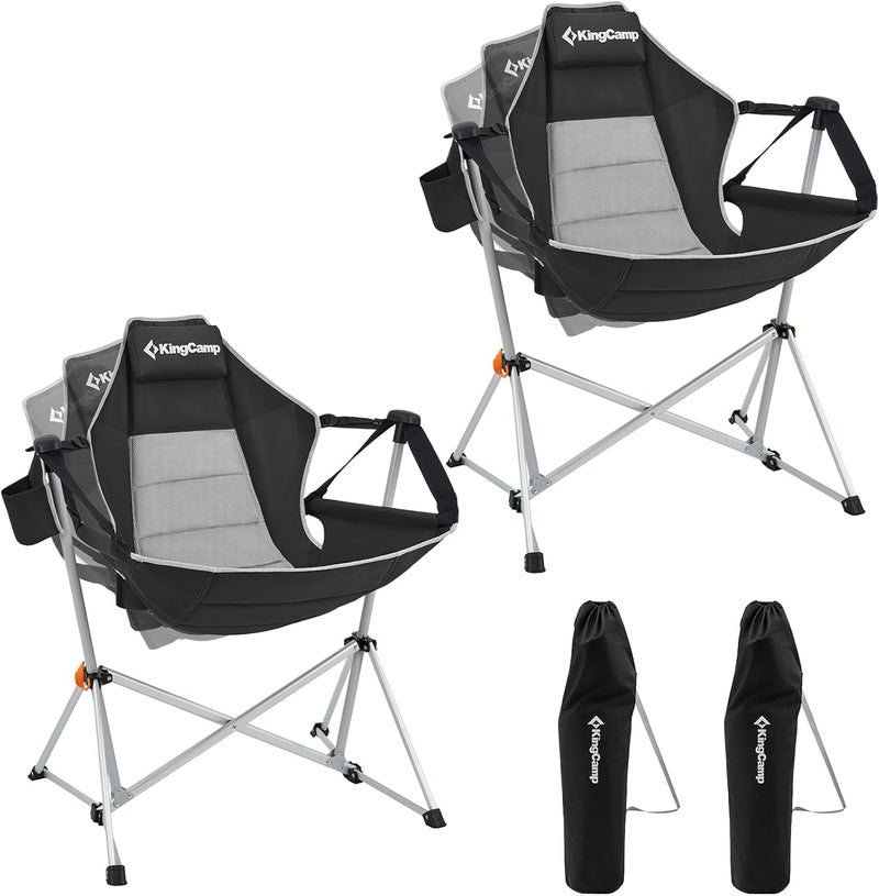 KingCamp Hammock Camping Chair, Swinging Portable Folding Camp Chairs for Adults Max 440lbs Heavy Duty Foldable Oversize