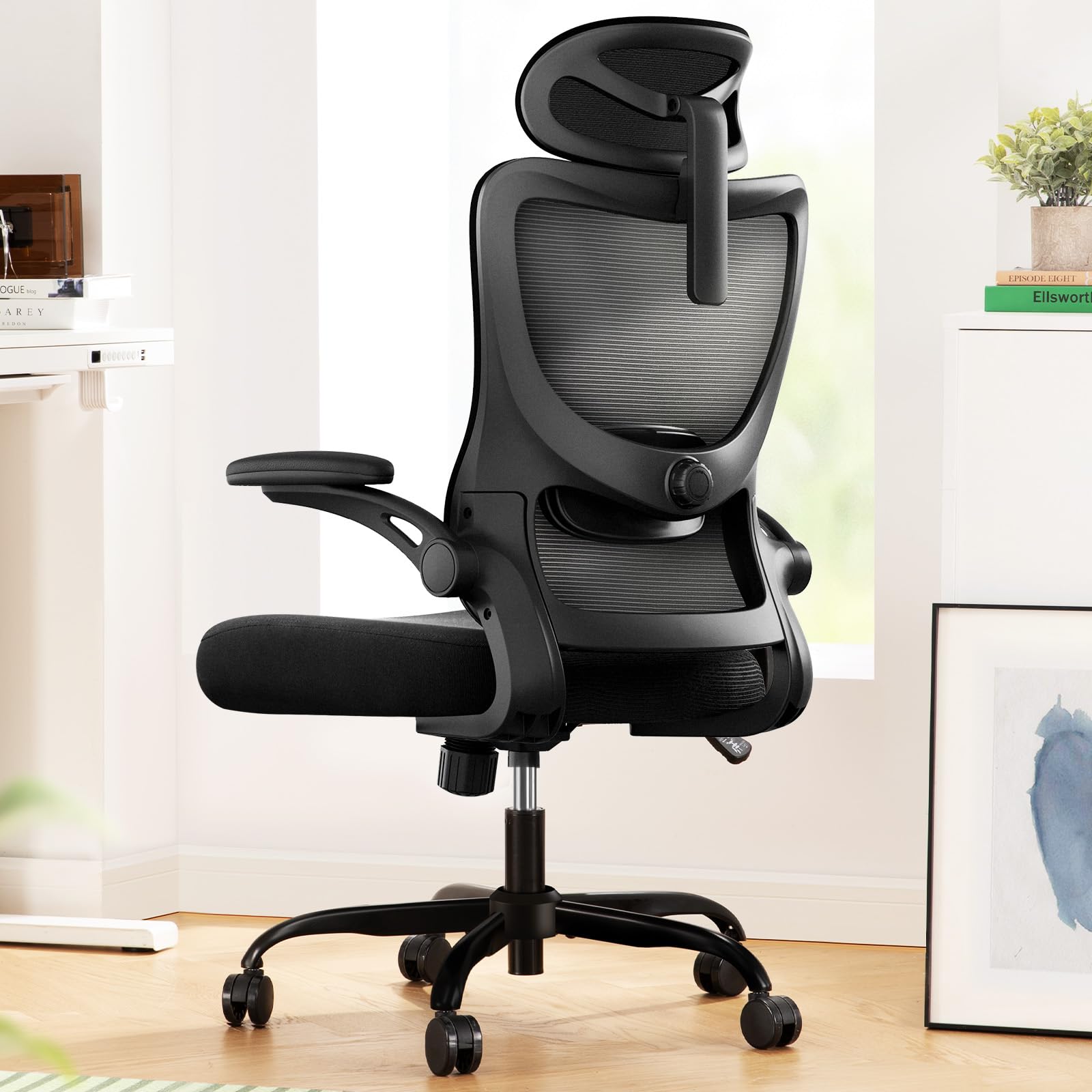 Marsail Ergonomic Office Chair: Computer Desk Chair with High Back Adjustable Lumbar Support 3D Armrests and Headrest 10