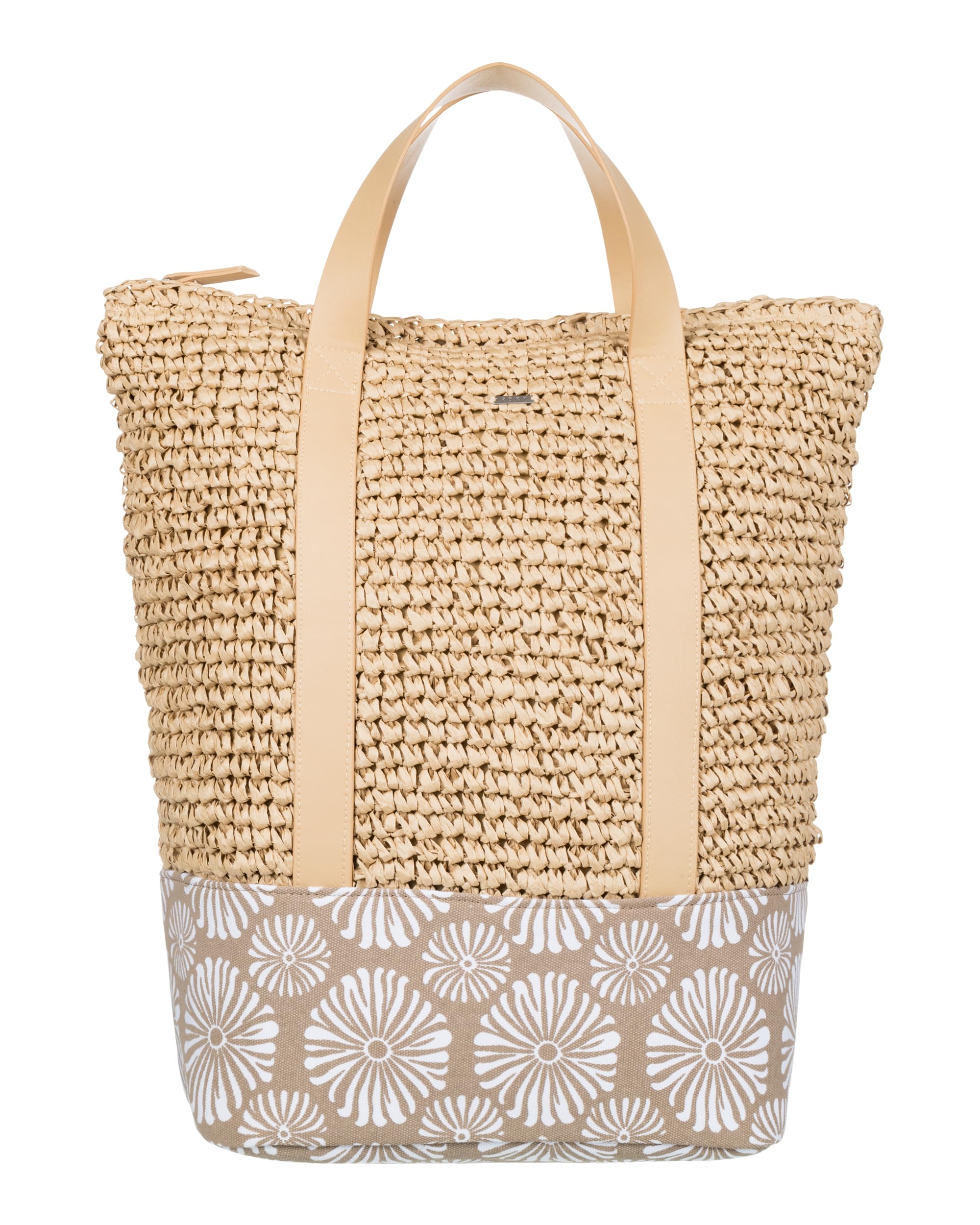 Roxy Large Capacity Lightweight Causal Woven Straw Jute Beach Tote Bag