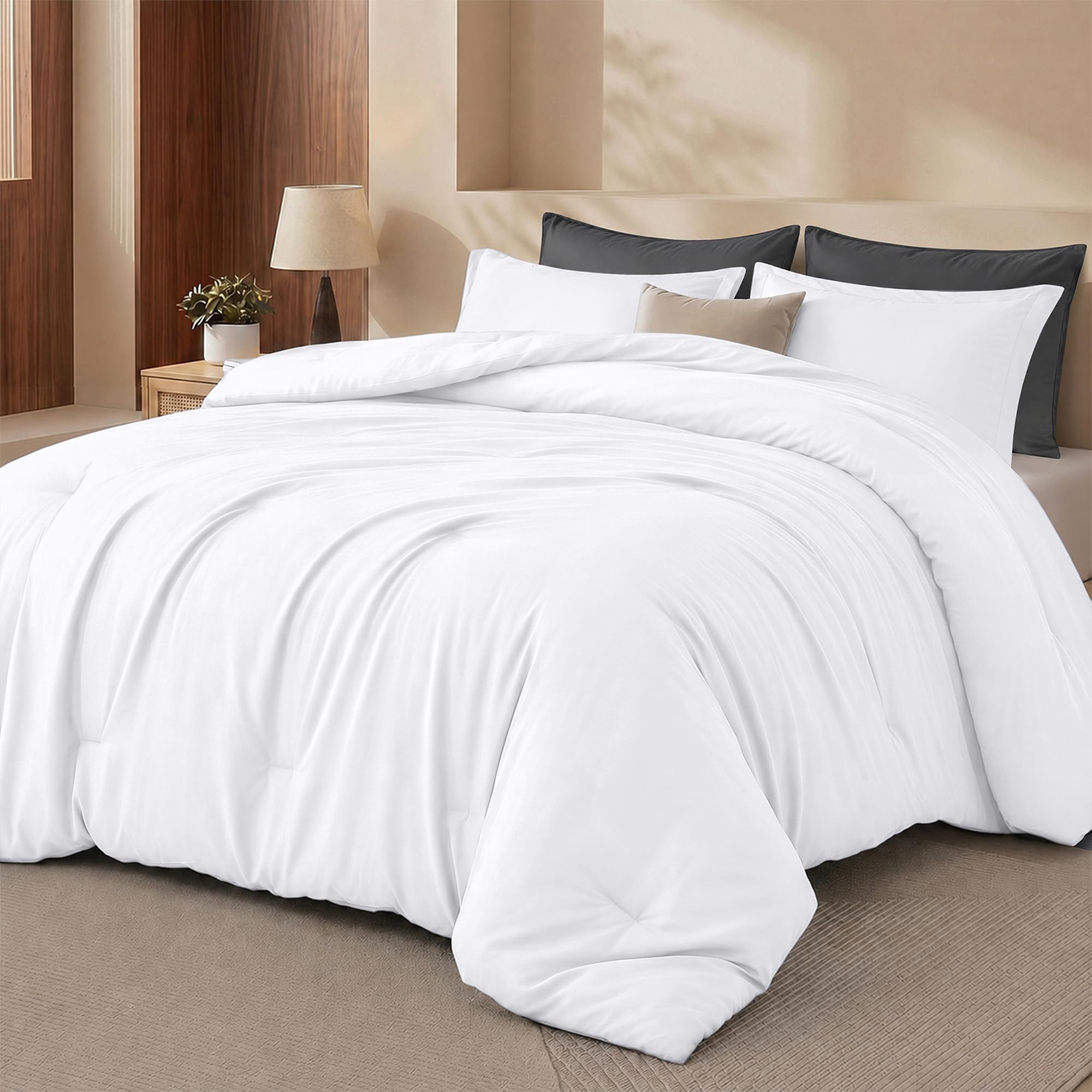Queen Comforter Set 3 Piece White by Utopia Bedding, Comforters Queen Size, Bedding Comforters Sets,