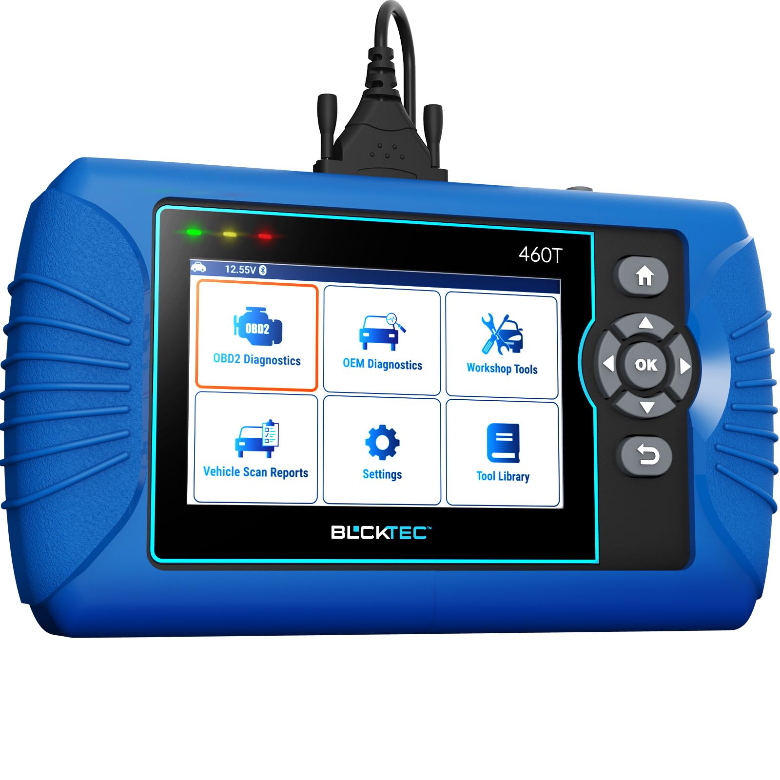 BLCKTEC 460T OBD2 Scanner Car Code Reader Engine ABS SRS Transmission Diagnostic Tool, 12 Reset Services, Oil/TPMS/EPB/B