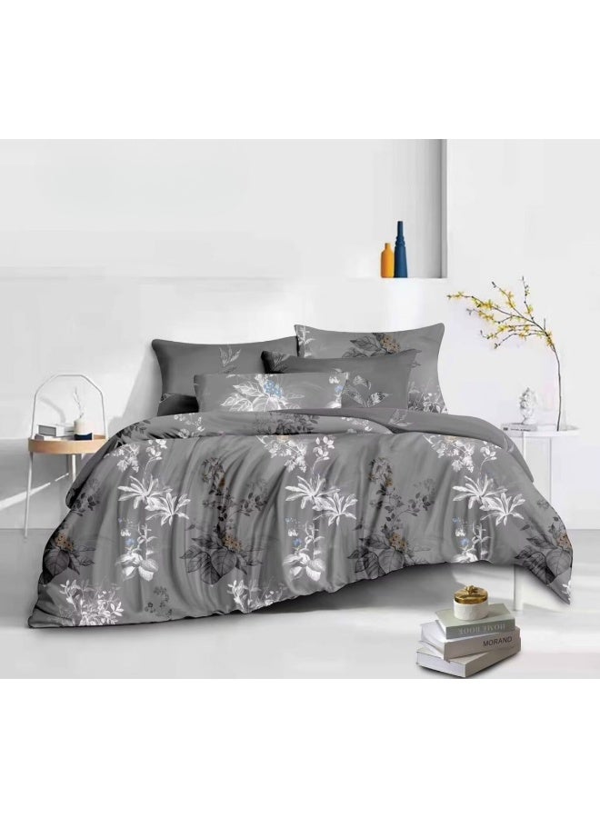 SMART HOME Luxurious 4-Piece Bedding Set with Comfortable Filling – Soft Quilted Comforter Set with Fitted Sheet, Pillow