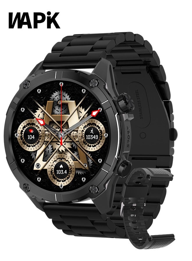 WAPIK Korean Brand Smart Watch Y7, Business Smartwatch, 30M Waterproof Fitness Watch, Bluetooth Calling, Compatible with