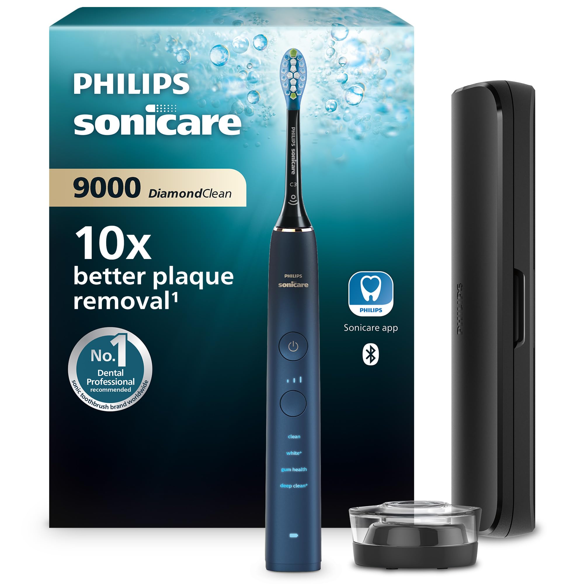 Philips Sonicare DiamondClean 9000 Series Power Electric Toothbrush Special Edition - Sonic Brush, Dark Blue, 1 X C3 Pre